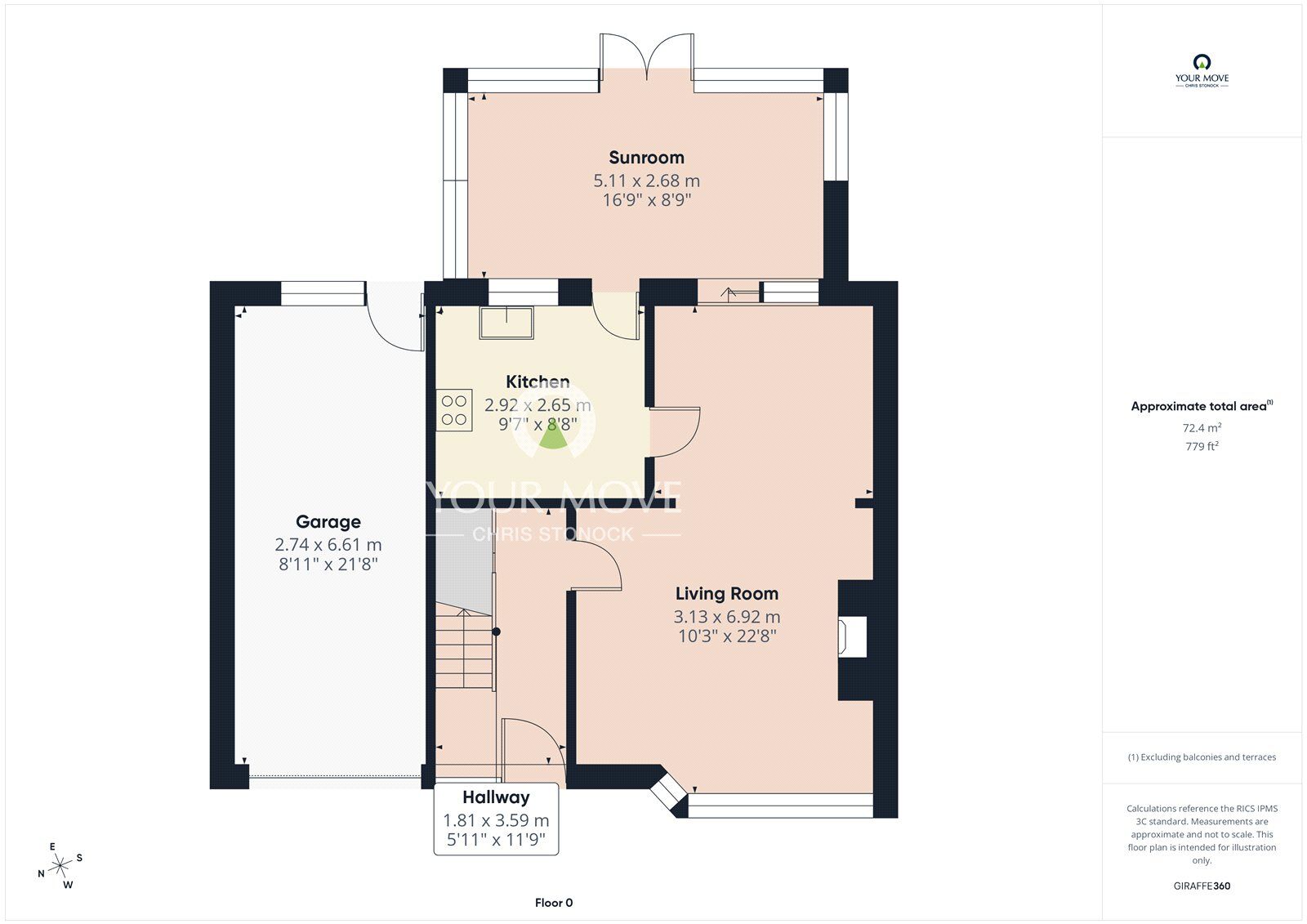 Floorplan of 3 bedroom Semi Detached House for sale, Duckpool Lane, Whickham, NE16