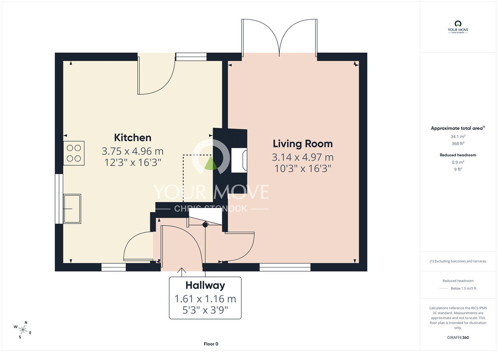 Floorplan of 2 bedroom Semi Detached House for sale, North View, Whickham, NE16