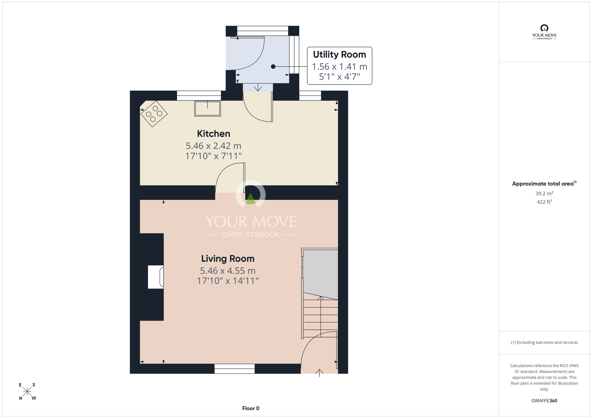 Floorplan of 2 bedroom Mid Terrace House for sale, Cuthbert Street, Marley Hill, Tyne and Wear, NE16