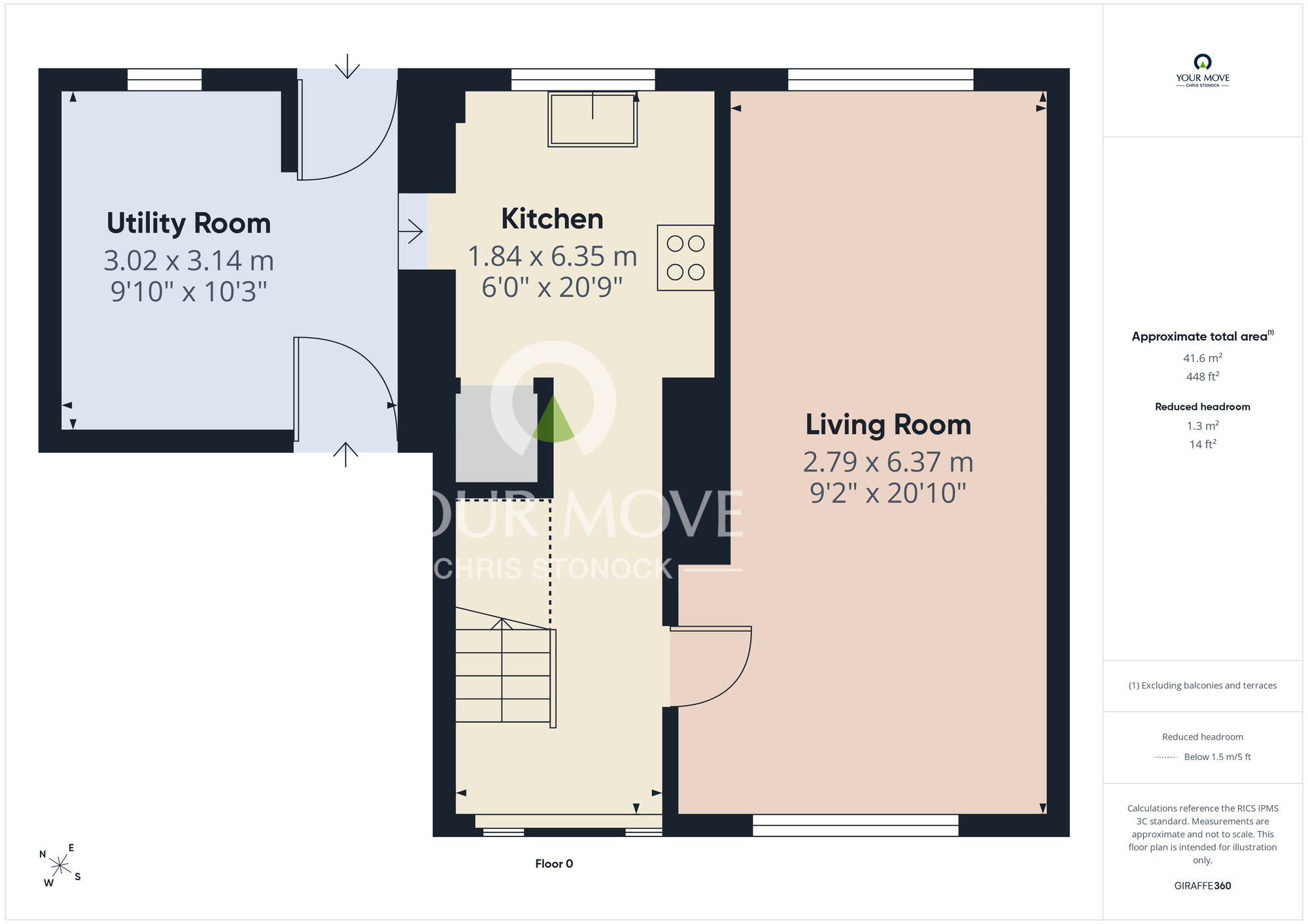 Floorplan of 2 bedroom End Terrace House for sale, Tulip Close, Blaydon-on-Tyne, Tyne and Wear, NE21