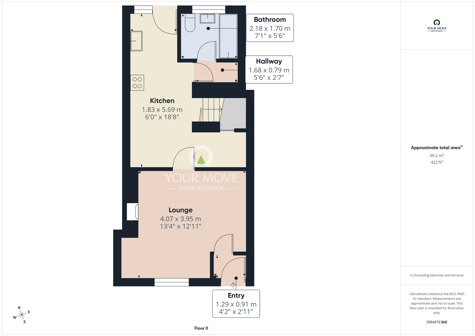 Floorplan of 2 bedroom Mid Terrace House to rent, James Street, Whickham, Tyne and Wear, NE16