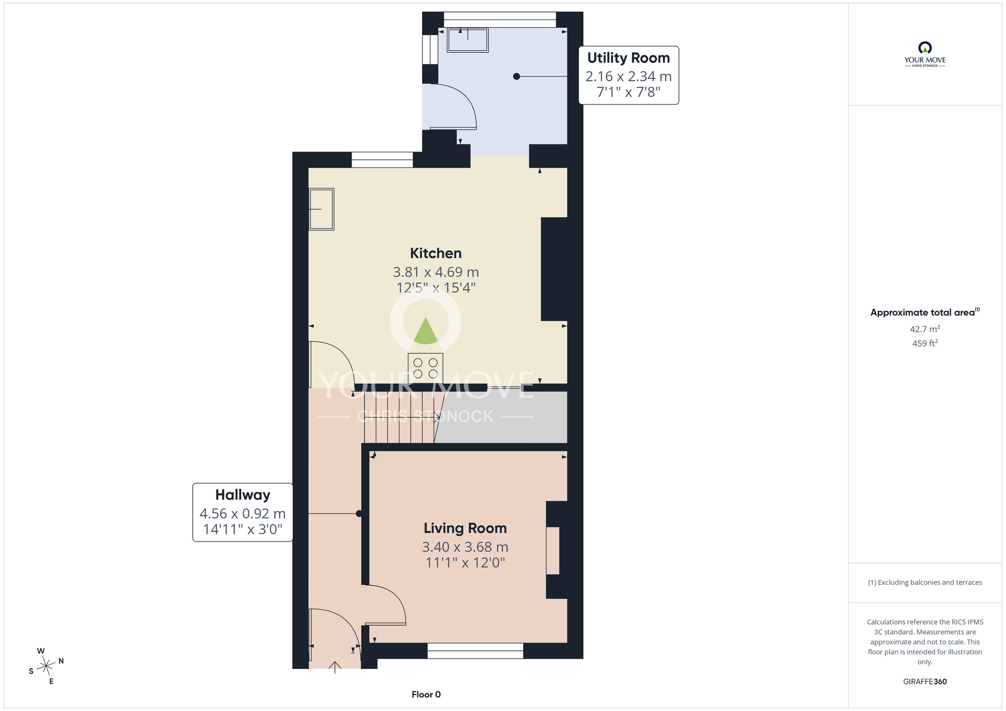 Floorplan of 2 bedroom End Terrace House for sale, Harriet Street, Blaydon-on-Tyne, Tyne and Wear, NE21