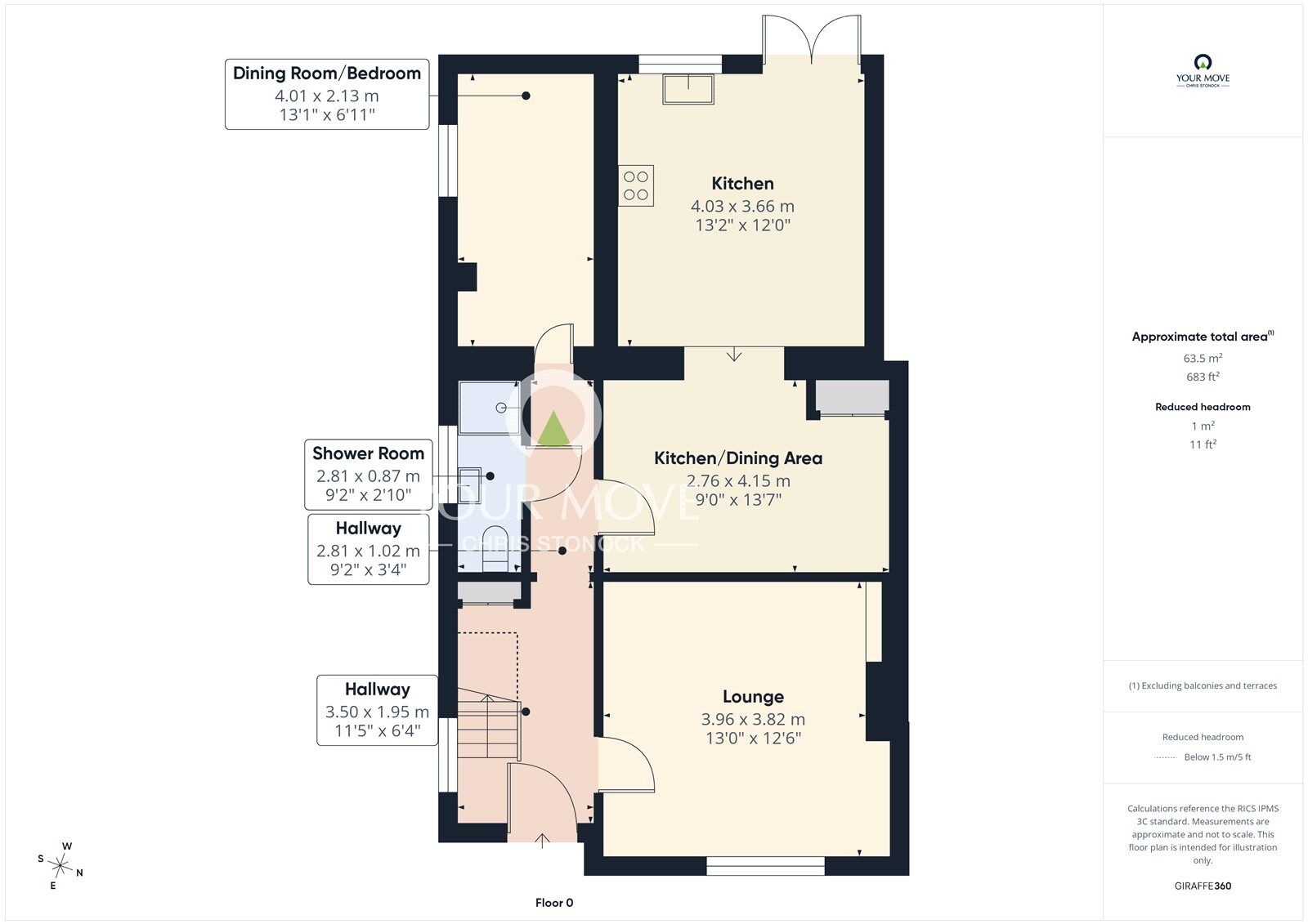 Floorplan of 3 bedroom Semi Detached House for sale, Lonnen Drive, Swalwell, Tyne and Wear, NE16