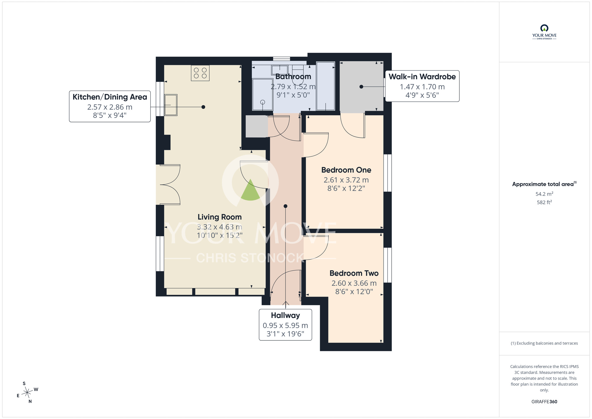 Floorplan of 2 bedroom Flat for sale, Derwent Water Drive, Blaydon-on-Tyne, NE21