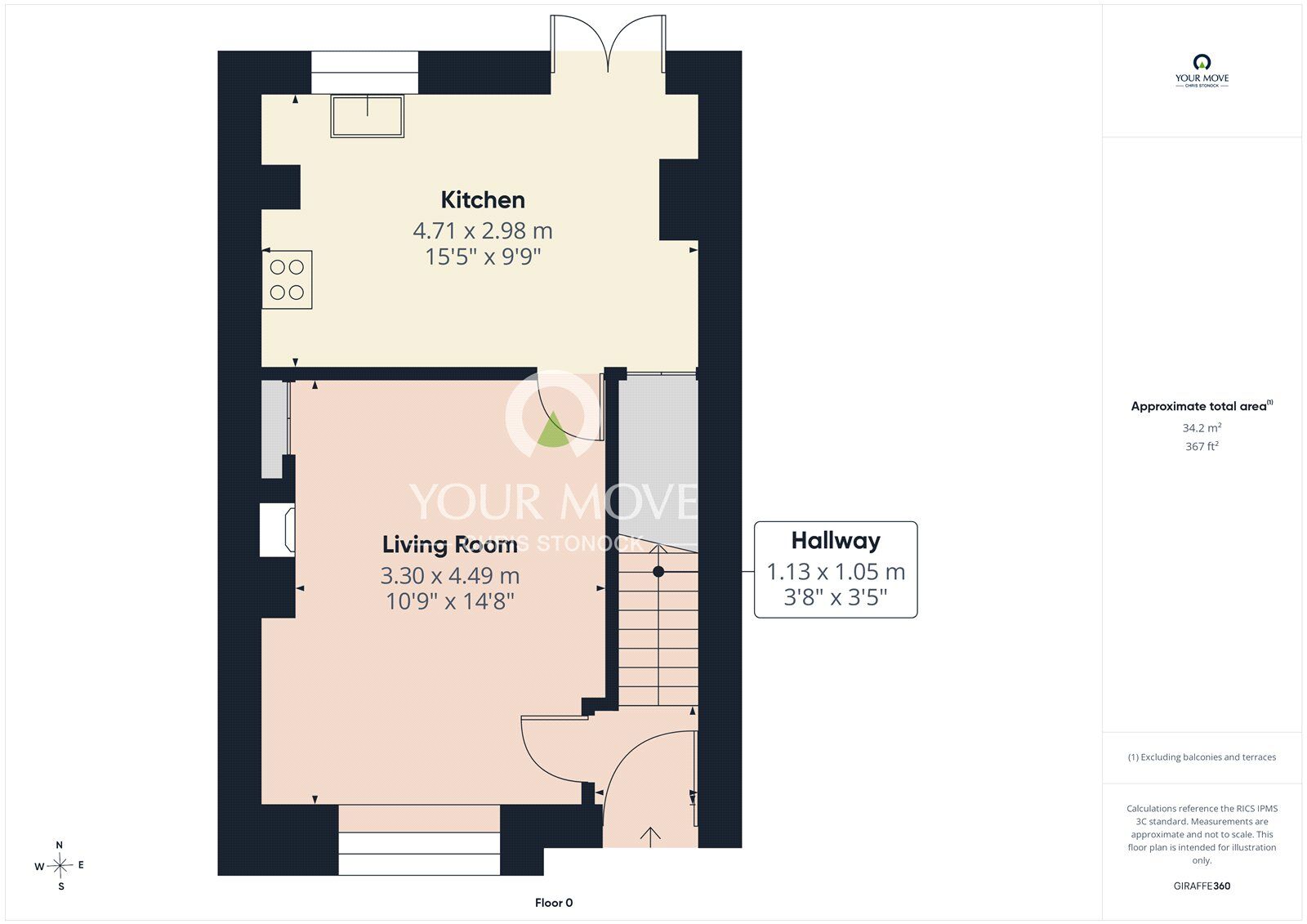 Floorplan of 2 bedroom Semi Detached House for sale, Clephan Street, Gateshead, Tyne and Wear, NE11