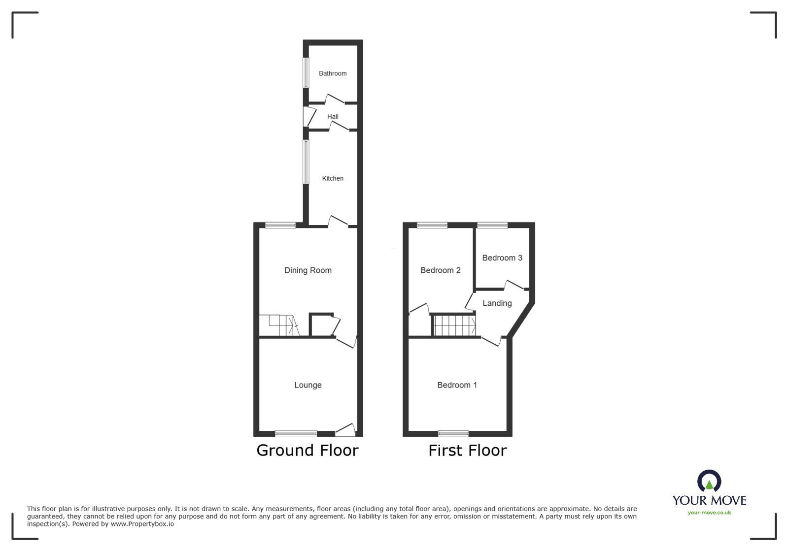 Floorplan of 3 bedroom Mid Terrace House to rent, Hart Road, Wolverhampton, WV11