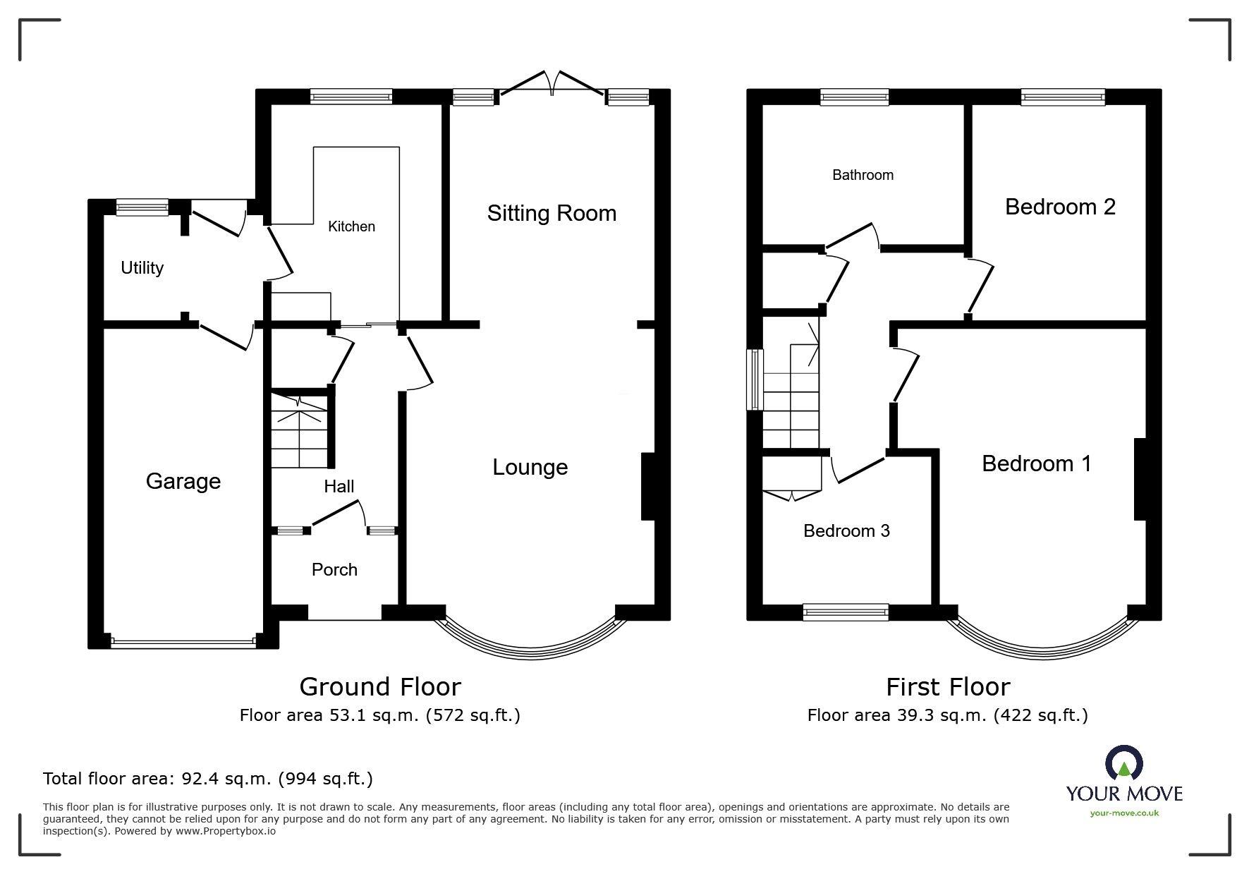 Floorplan of 3 bedroom Semi Detached House to rent, Duckhouse Road, Wolverhampton, West Midlands, WV11