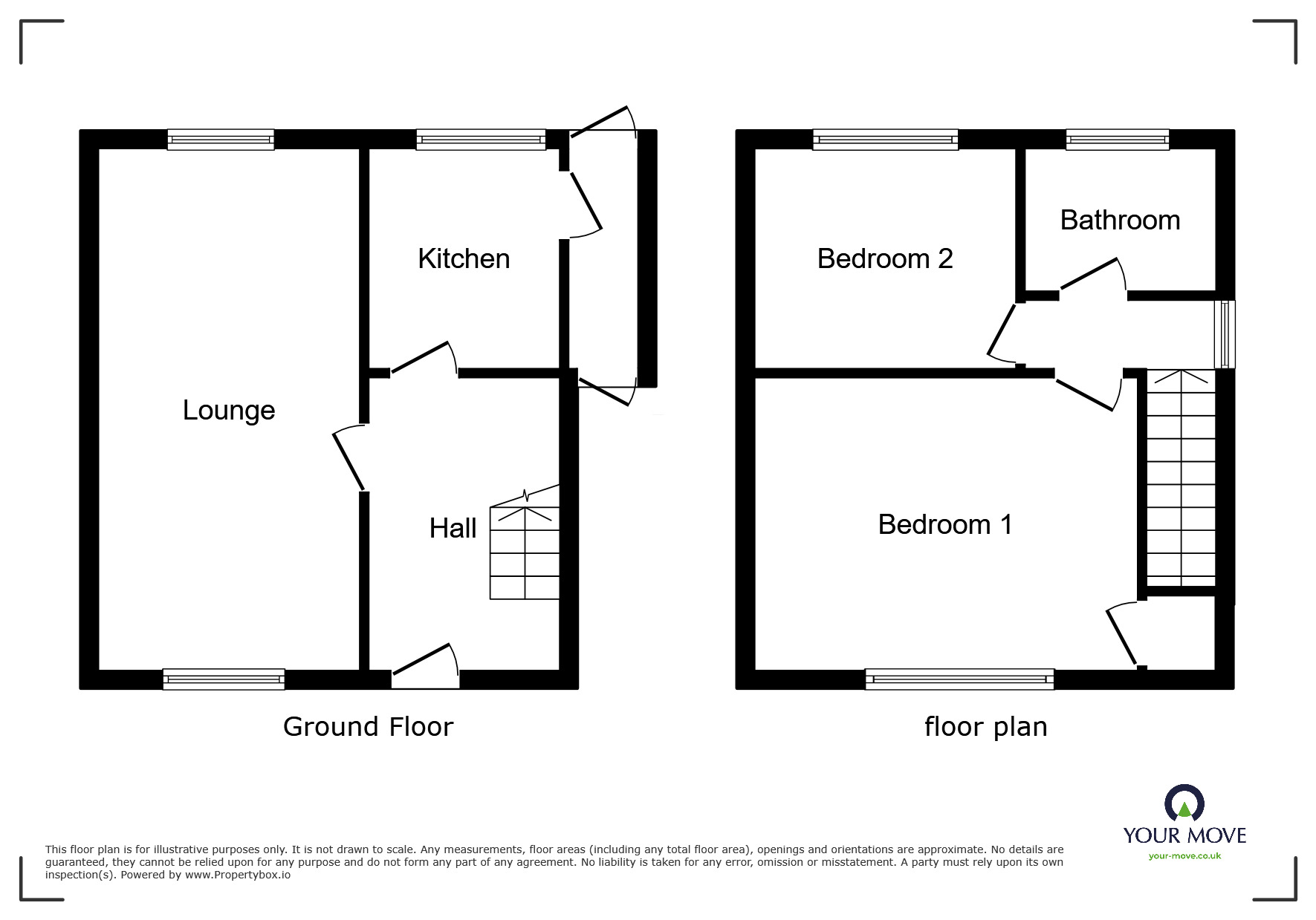 Floorplan of 2 bedroom Semi Detached House for sale, Linthouse Lane, Wolverhampton, West Midlands, WV11