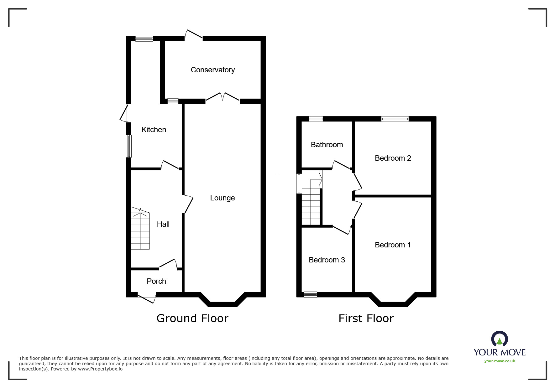 Floorplan of 3 bedroom Semi Detached House for sale, Prestwood Road West, Wolverhampton, West Midlands, WV11