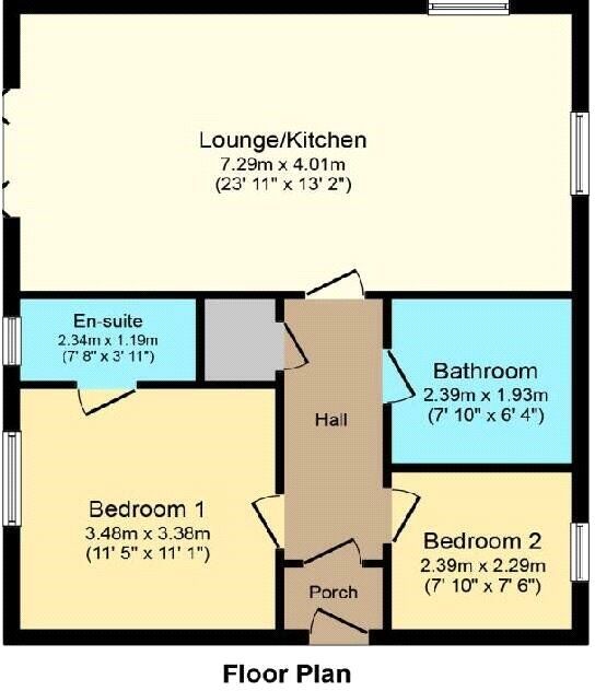 Floorplan of 2 bedroom  Flat for sale, Gospel Oak Road, Tipton, West Midlands, DY4