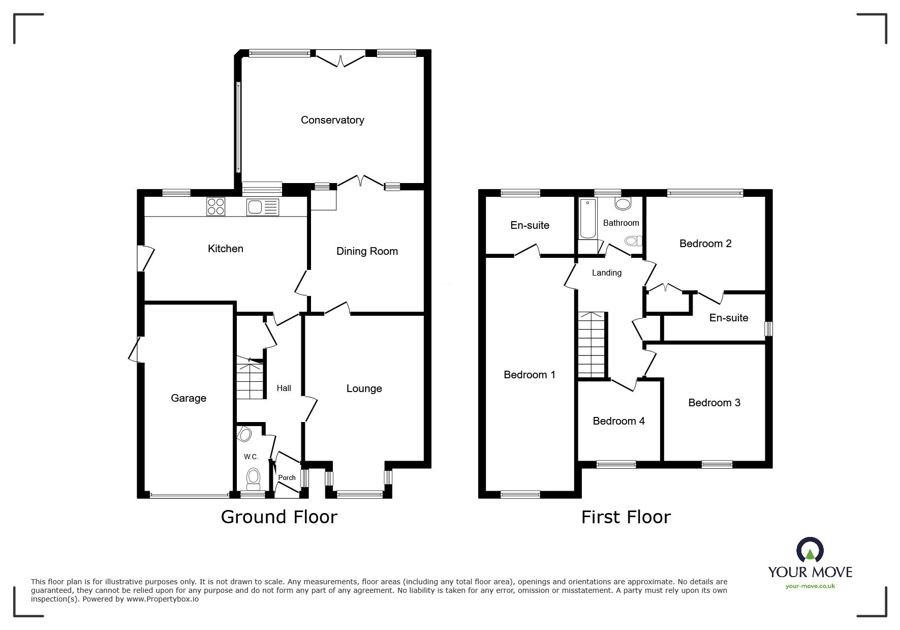 Floorplan of 4 bedroom Detached House to rent, Foxglove Close, Wednesfield, West Midlands, WV11