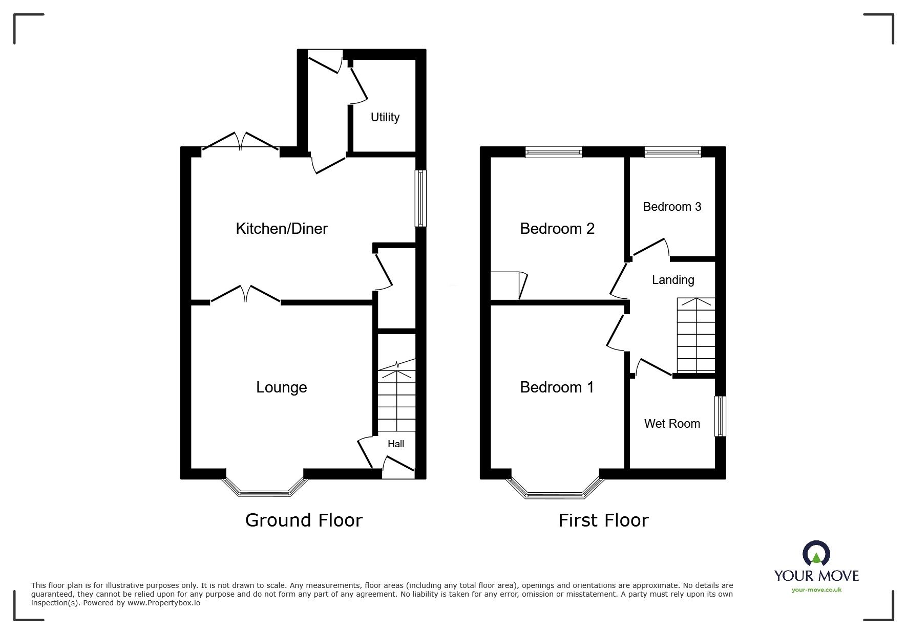 Floorplan of 3 bedroom Semi Detached House for sale, Highfield Road, Pelsall, West Midlands, WS3