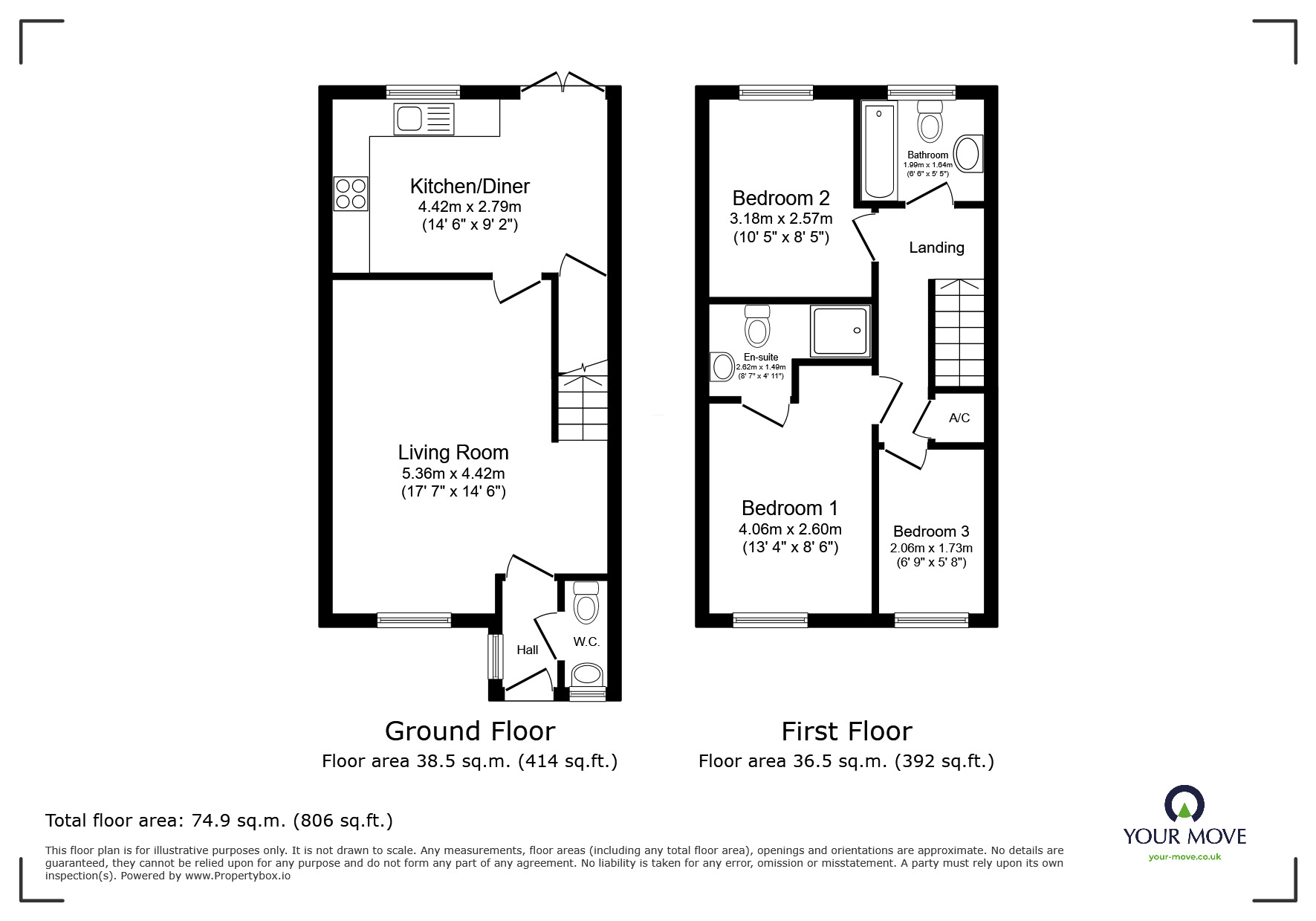 Floorplan of 3 bedroom Semi Detached House for sale, Lichfield Road, Willenhall, West Midlands, WV12