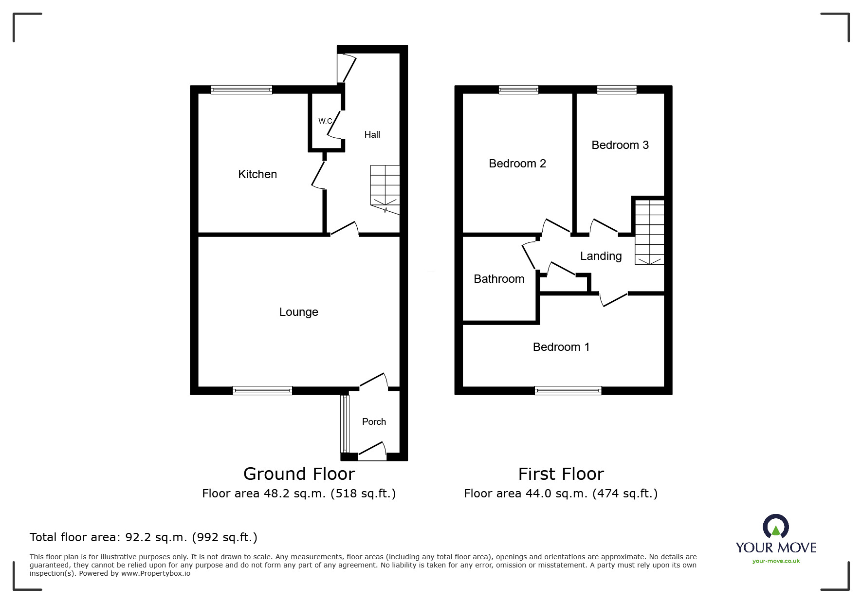 Floorplan of 3 bedroom Mid Terrace House for sale, Somerfield Road, Walsall, West Midlands, WS3