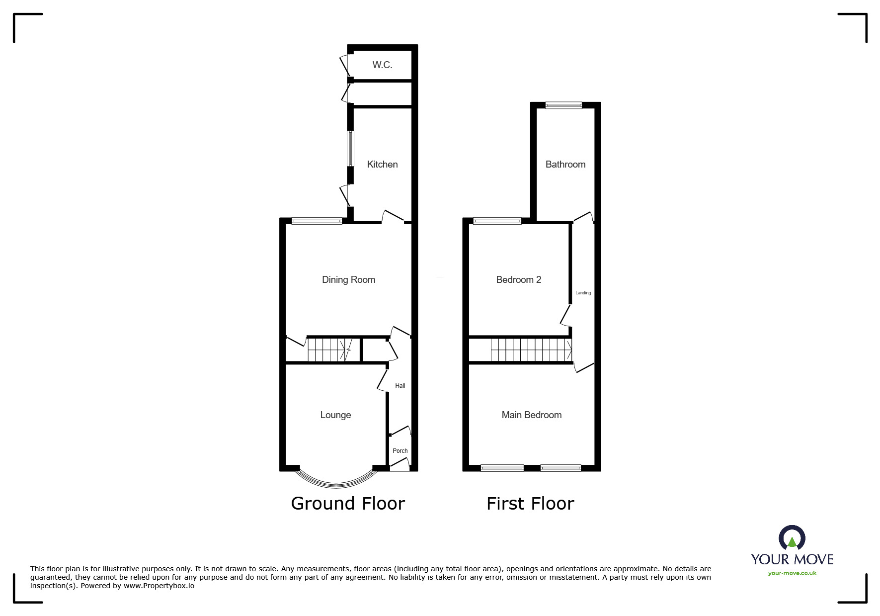Floorplan of 2 bedroom Mid Terrace House to rent, Victoria Road, Fallings Park, West Midlands, WV10