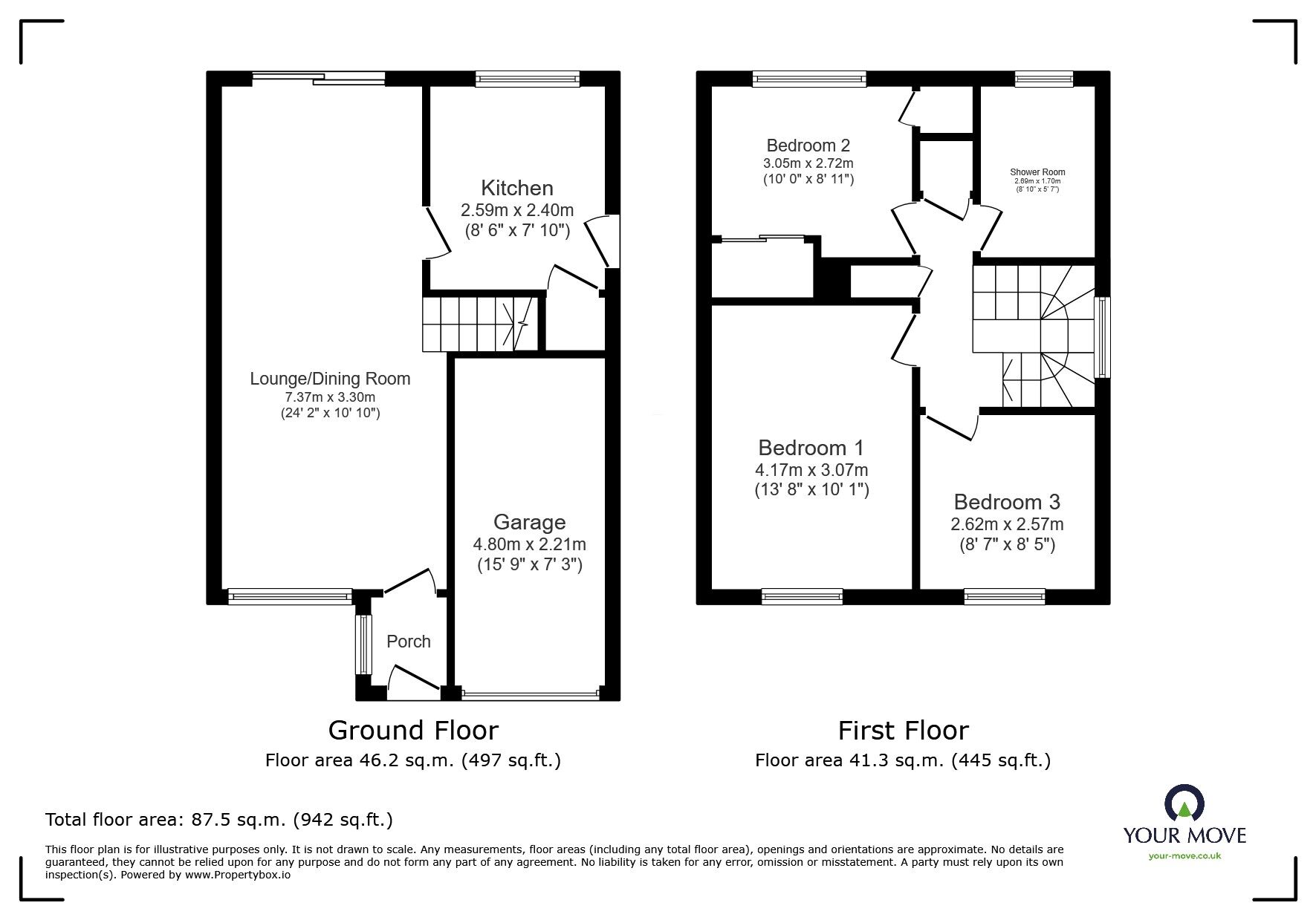 Floorplan of 3 bedroom Mid Terrace House to rent, Leven Drive, Willenhall, West Midlands, WV12