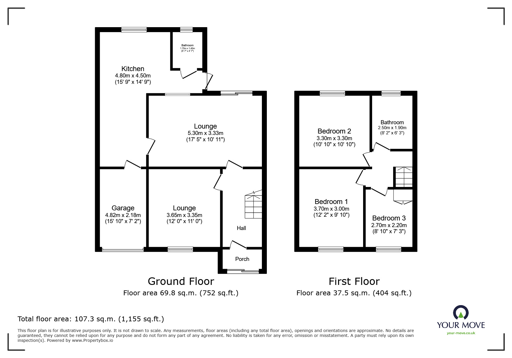 Floorplan of 3 bedroom Semi Detached House for sale, Springhill Road, Wolverhampton, West Midlands, WV11