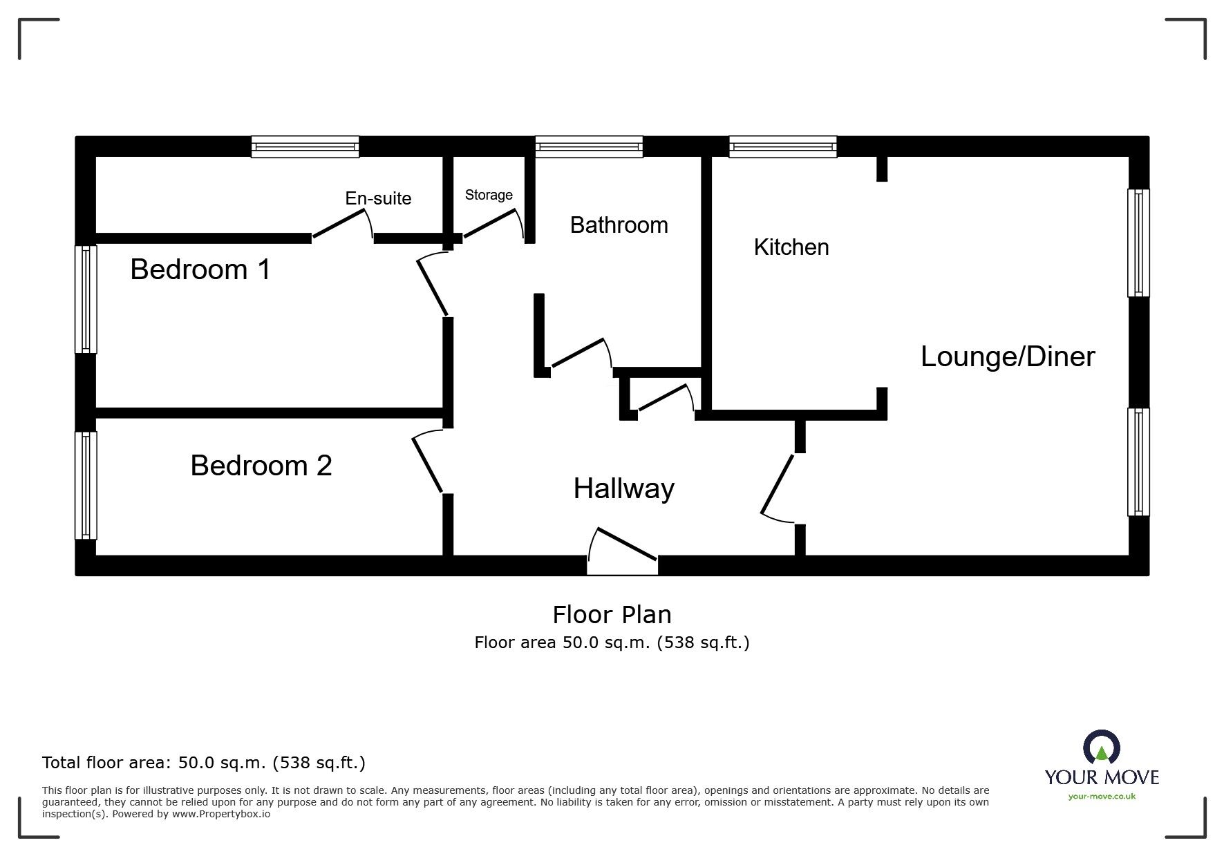 Floorplan of 2 bedroom  Flat to rent, Sutton Road, Walsall, West Midlands, WS1