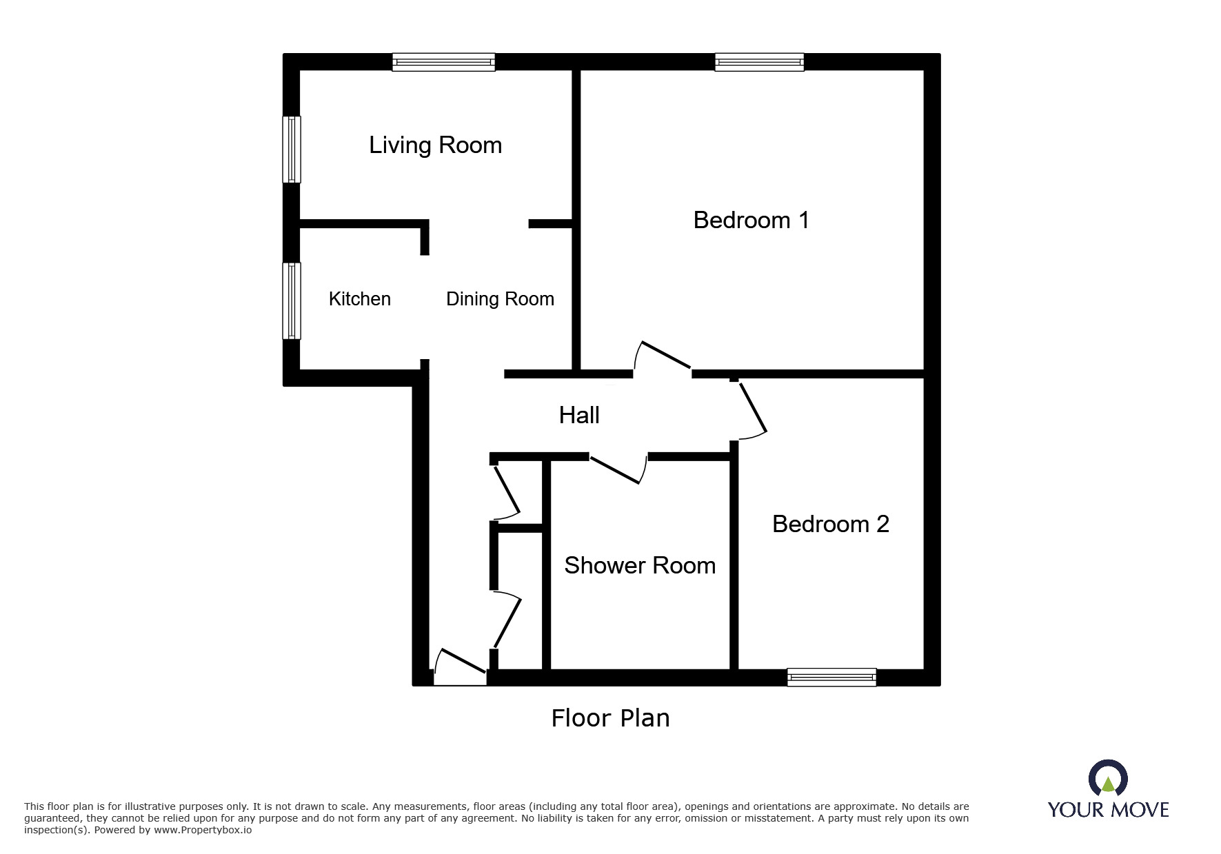 Floorplan of 2 bedroom Flat to rent, Birmingham Road, Walsall, West Midlands, WS1