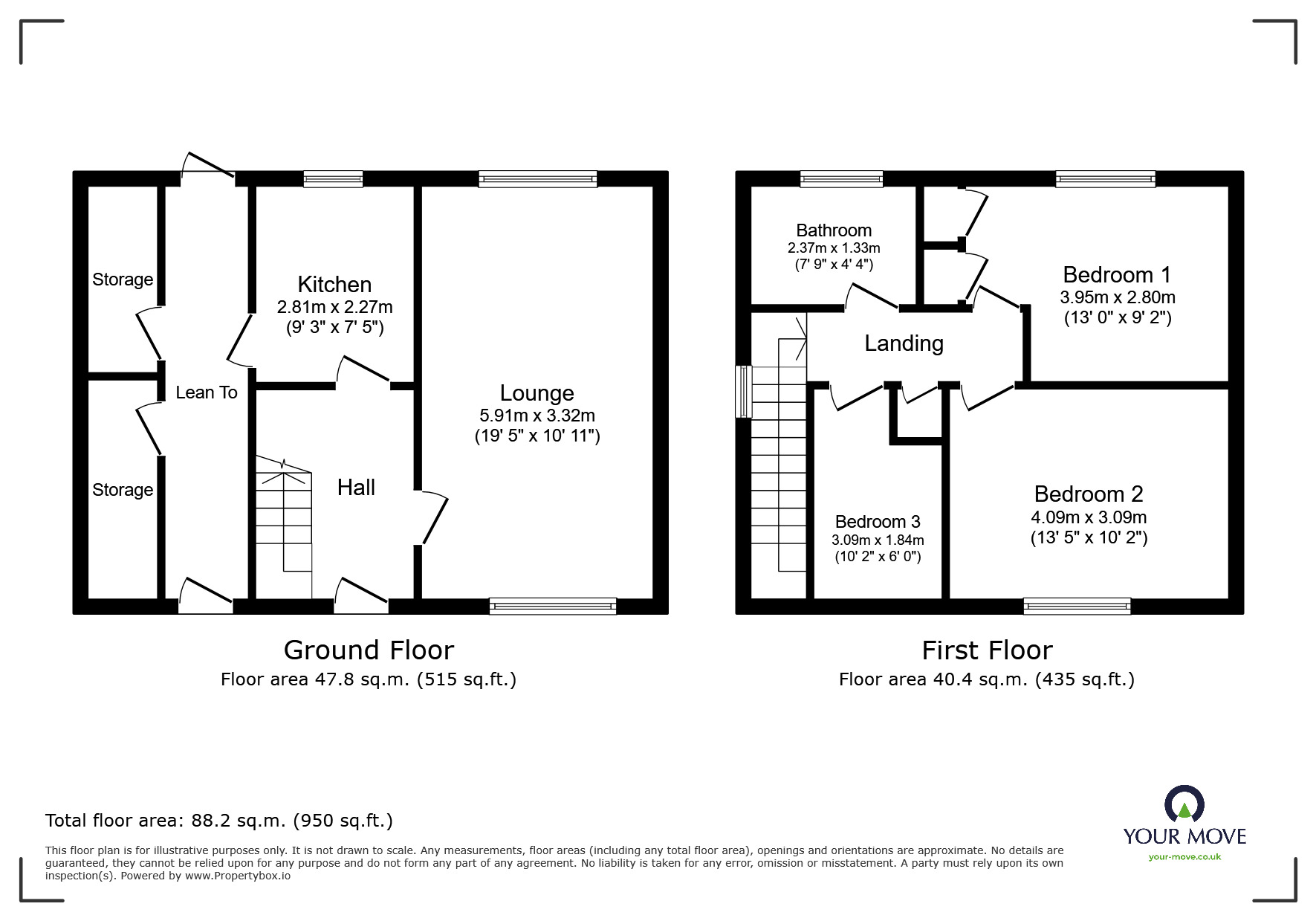 Floorplan of 3 bedroom End Terrace House for sale, Drancy Avenue, Willenhall, West Midlands, WV12