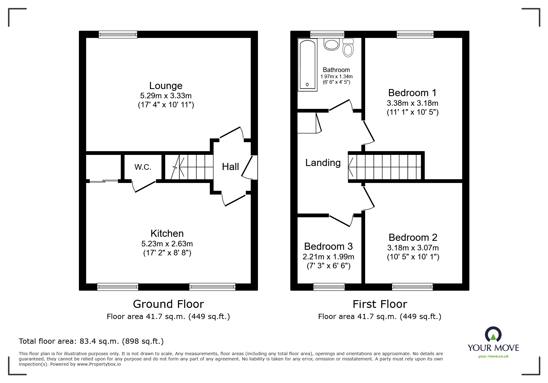 Floorplan of 3 bedroom Semi Detached House for sale, Five Oaks Road, West Midlands, WV13