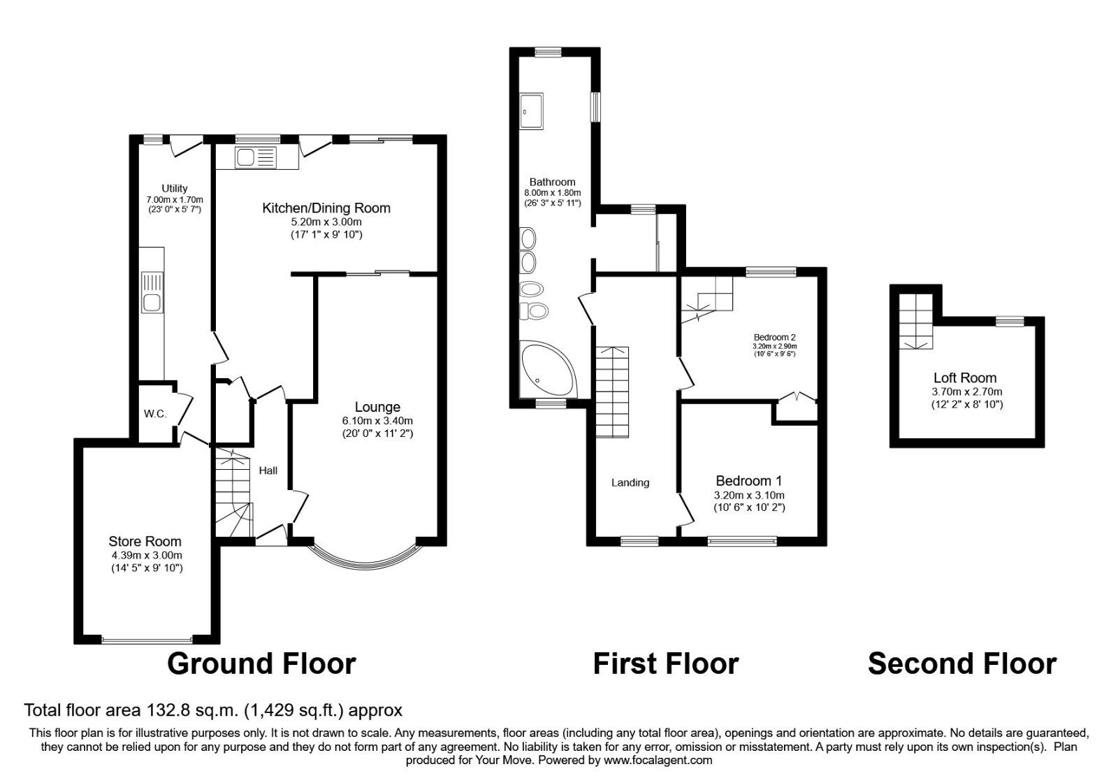 Floorplan of 2 bedroom Semi Detached House to rent, Lichfield Road, Wolverhampton, West Midlands, WV11