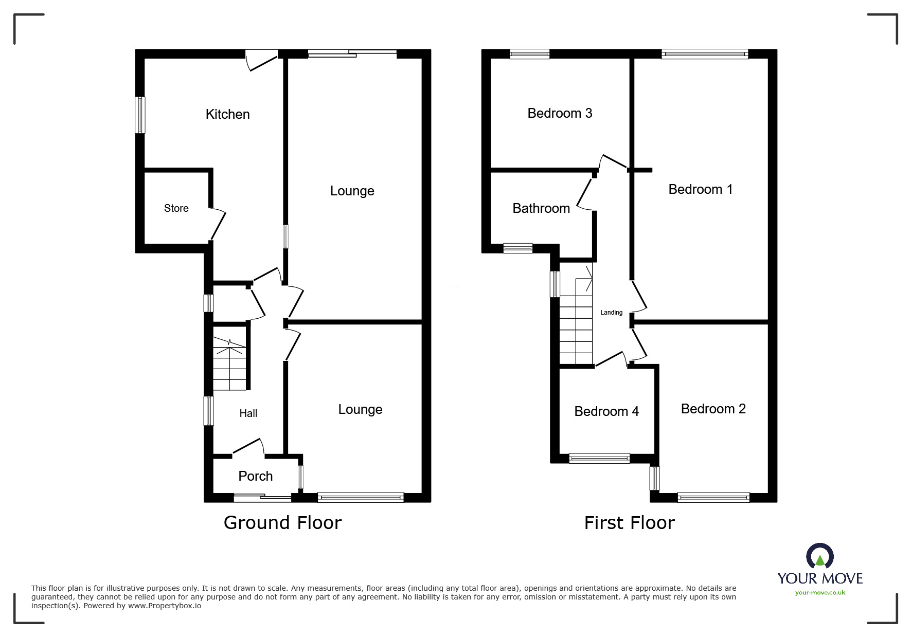Floorplan of 4 bedroom Semi Detached House to rent, Lawfred Avenue, Wolverhampton, West Midlands, WV11