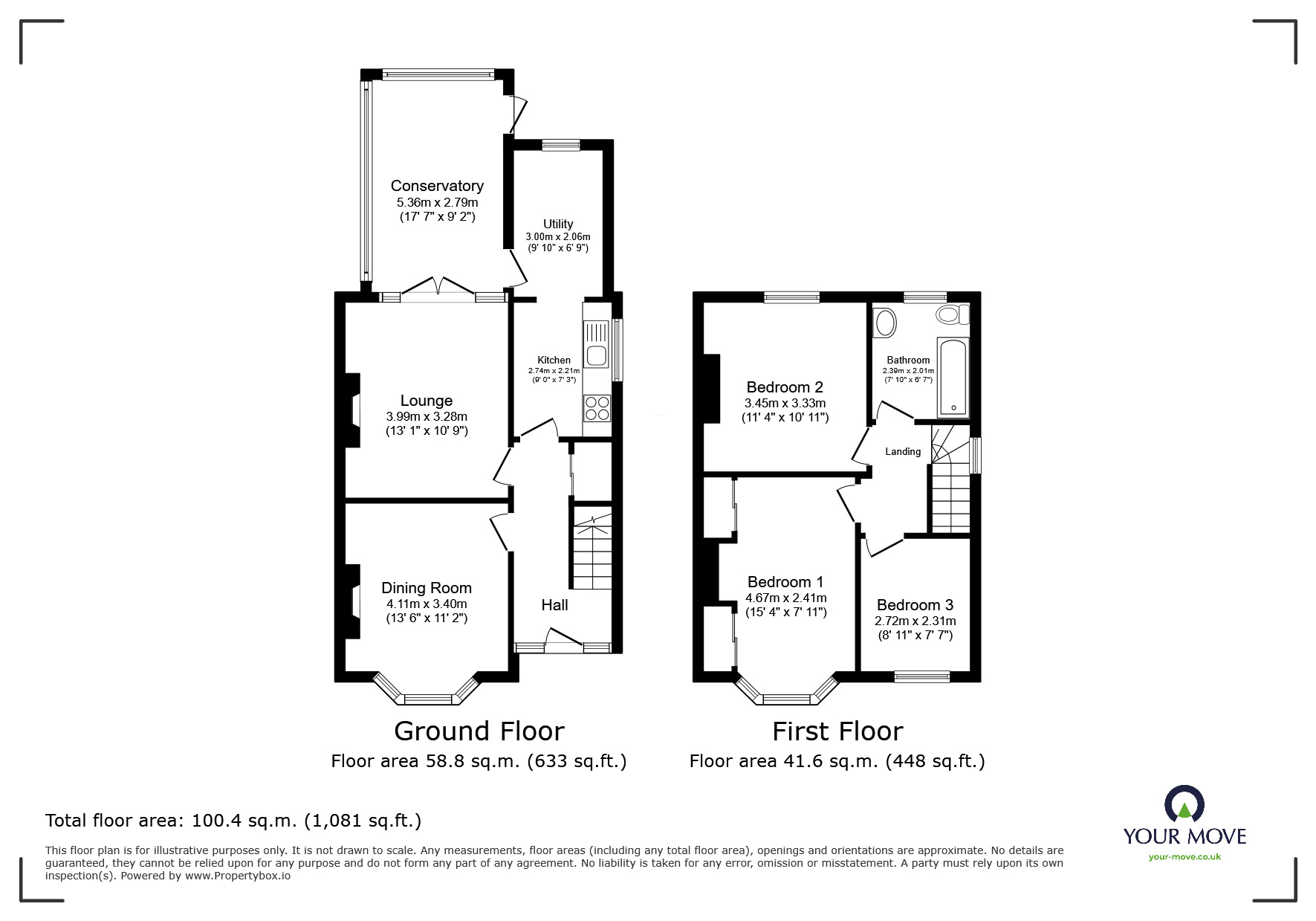 Floorplan of 3 bedroom Semi Detached House for sale, Birchfields Road, Willenhall, West Midlands, WV12