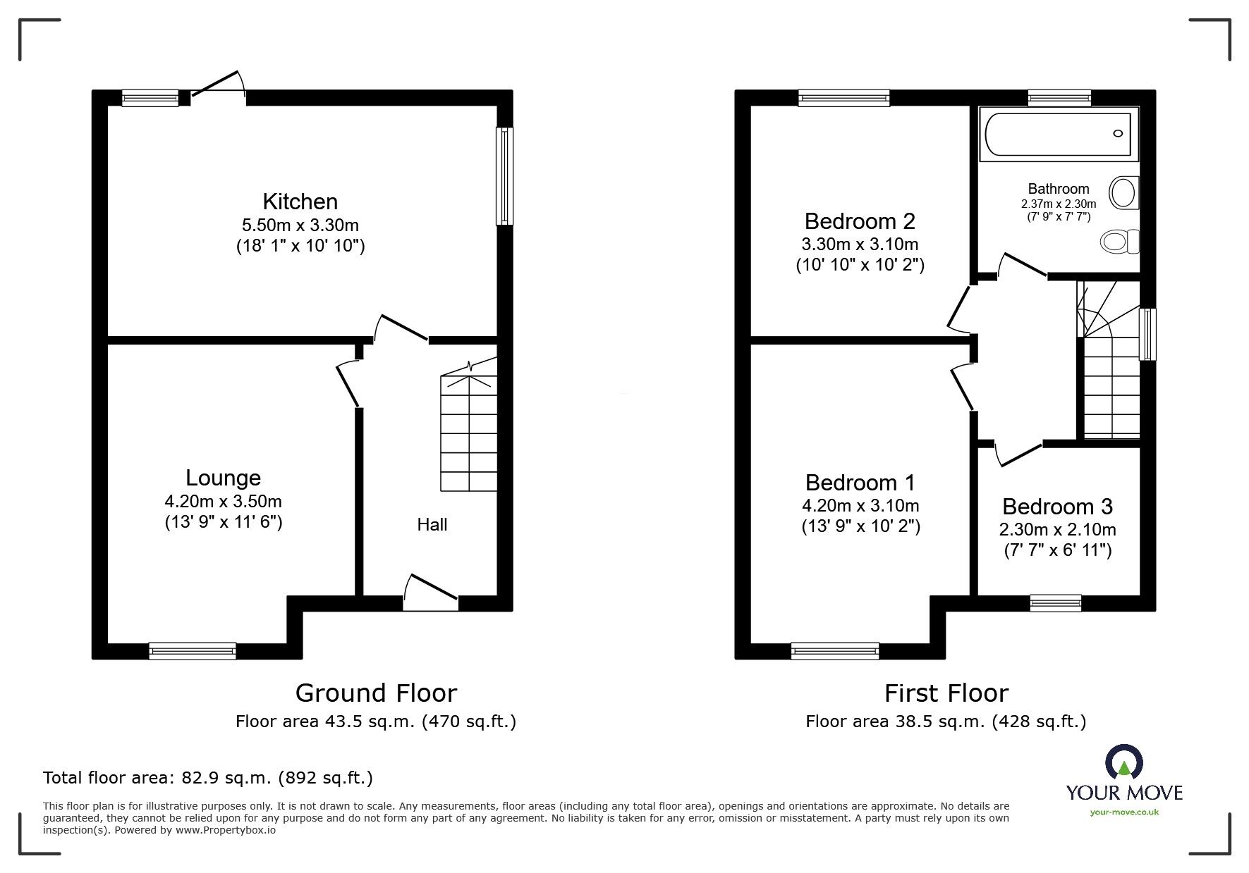 Floorplan of 3 bedroom Semi Detached House to rent, Lawfred Avenue, Wolverhampton, West Midlands, WV11