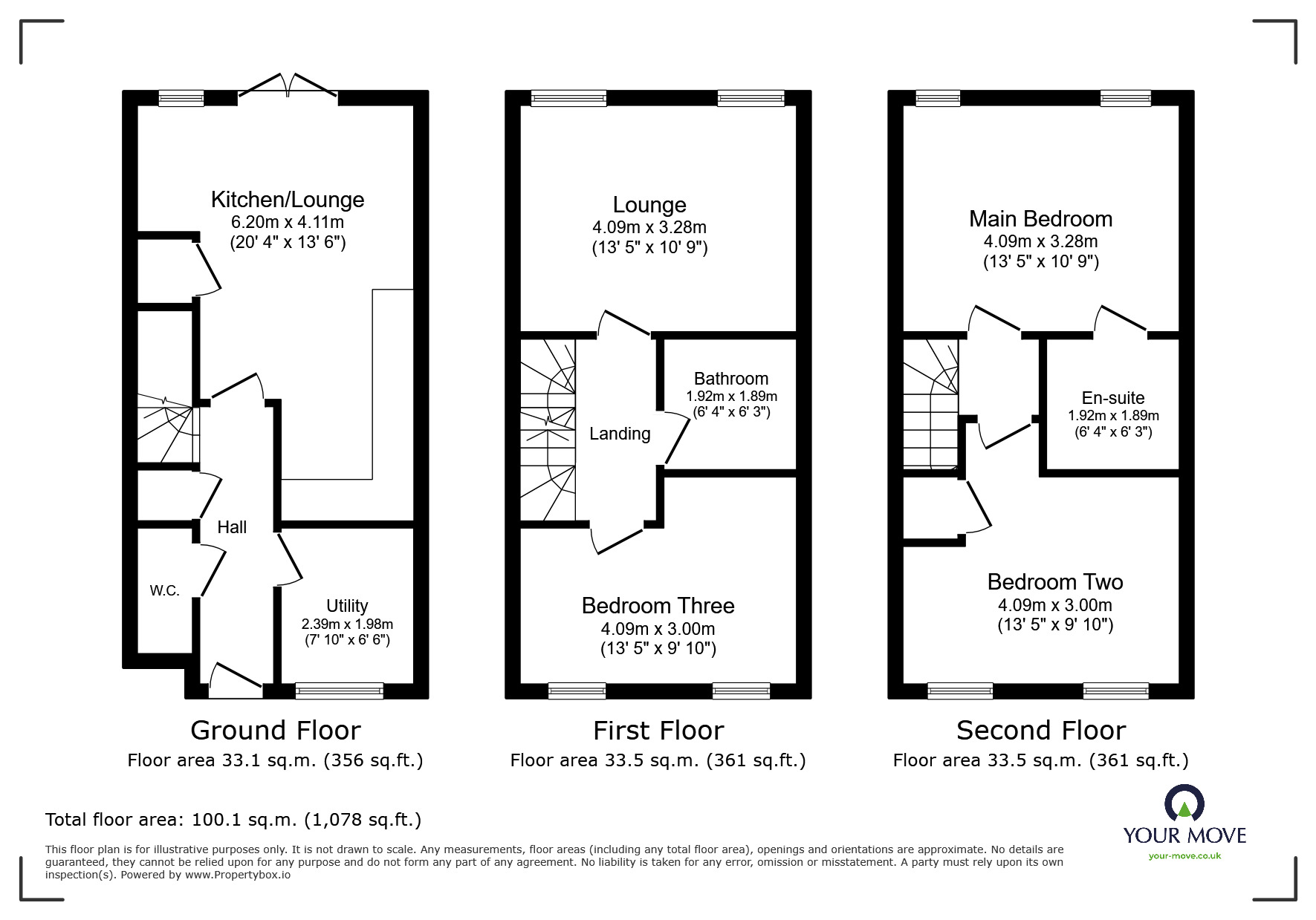 Floorplan of 4 bedroom Mid Terrace House to rent, Leamore Lane, Walsall, West Midlands, WS2