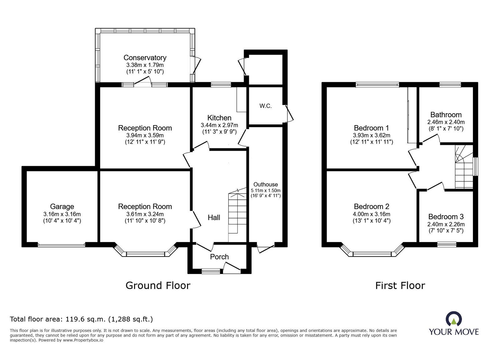Floorplan of 3 bedroom Detached House for sale, Lichfield Road, Wolverhampton, West Midlands, WV11