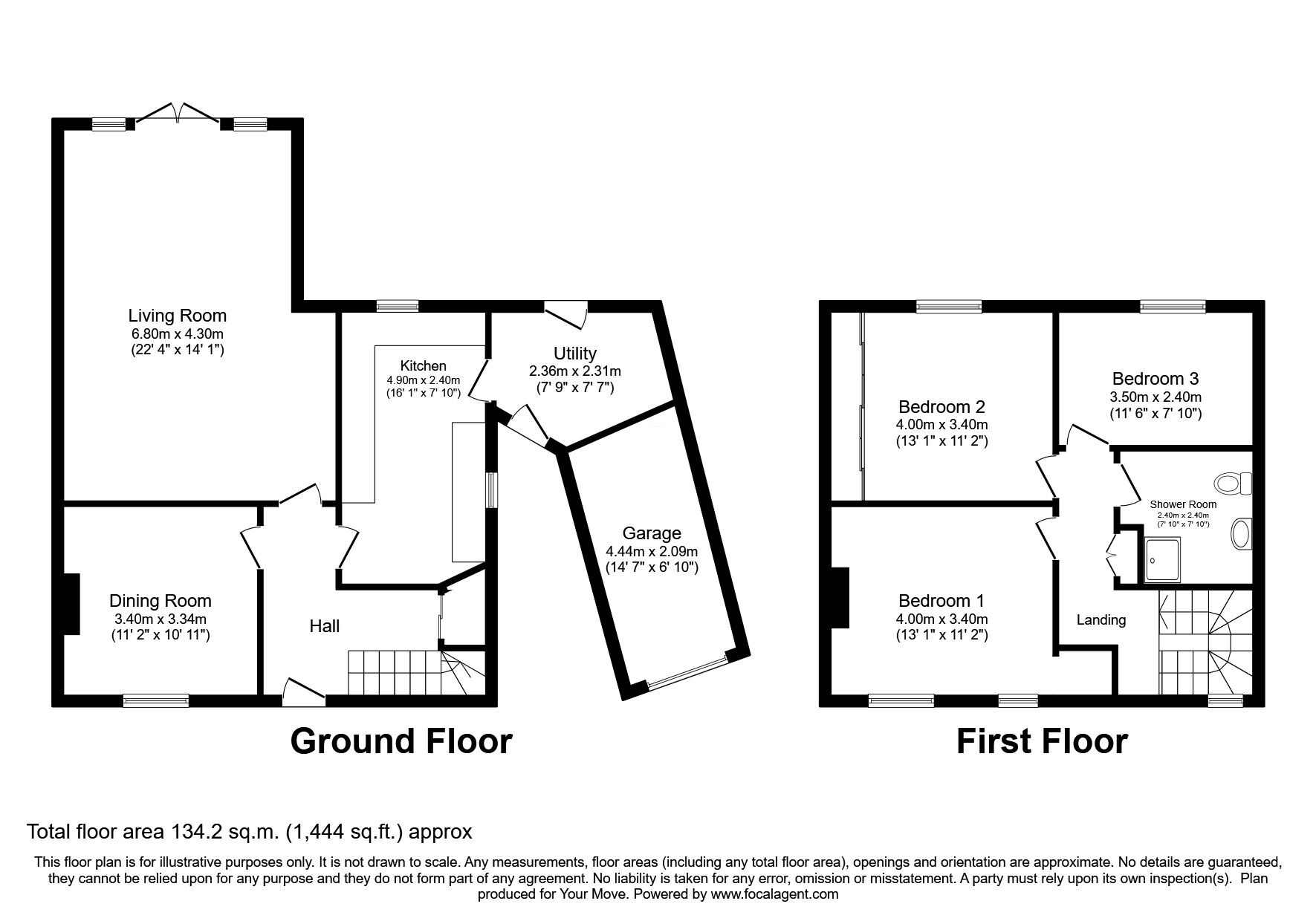 Floorplan of 3 bedroom Semi Detached House for sale, Long Mill Avenue, Wolverhampton, West Midlands, WV11