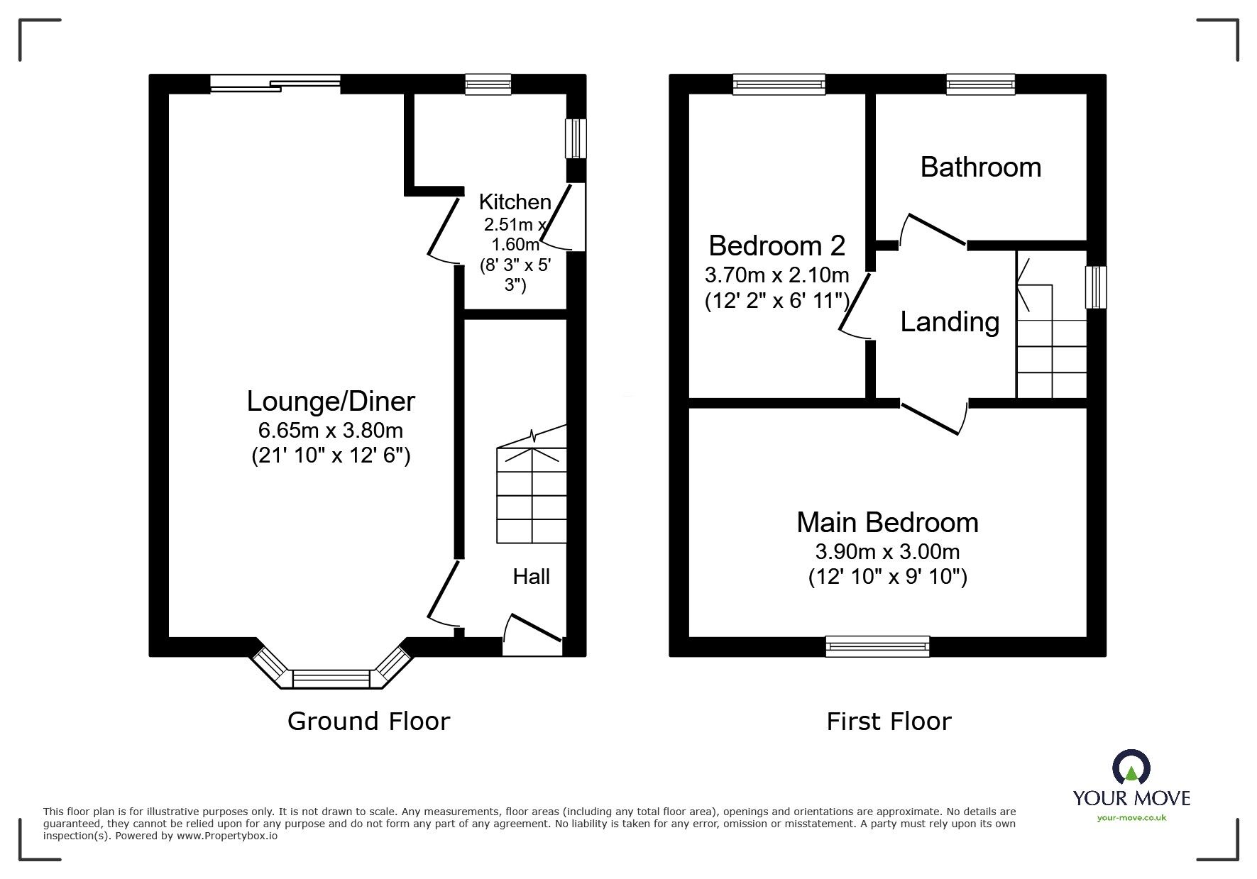 Floorplan of 2 bedroom Semi Detached House to rent, Carlton Avenue, Wolverhampton, West Midlands, WV11