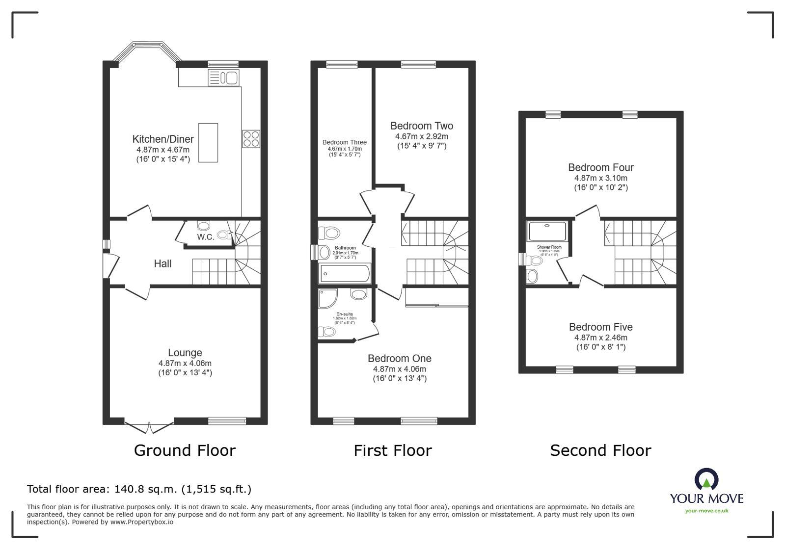 Floorplan of 5 bedroom Semi Detached House for sale, Millfield Avenue, Walsall, West Midlands, WS3