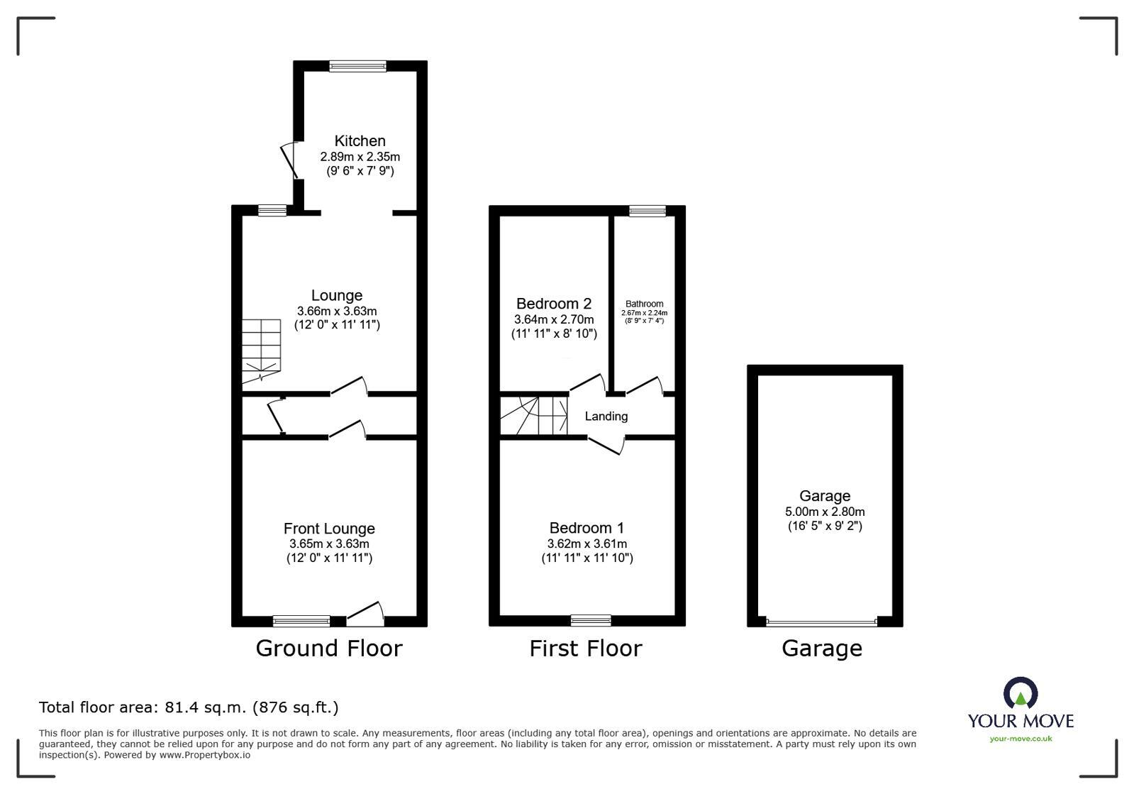 Floorplan of 2 bedroom End Terrace House for sale, Croft Street, Willenhall, West Midlands, WV13