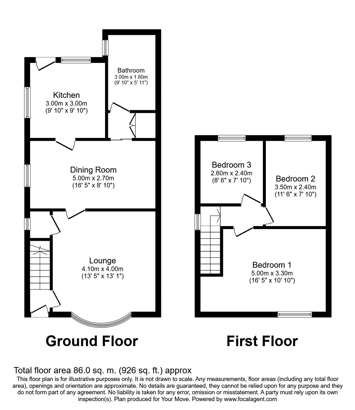Floorplan of 3 bedroom Semi Detached House to rent, Woden Avenue, Wolverhampton, West Midlands, WV11