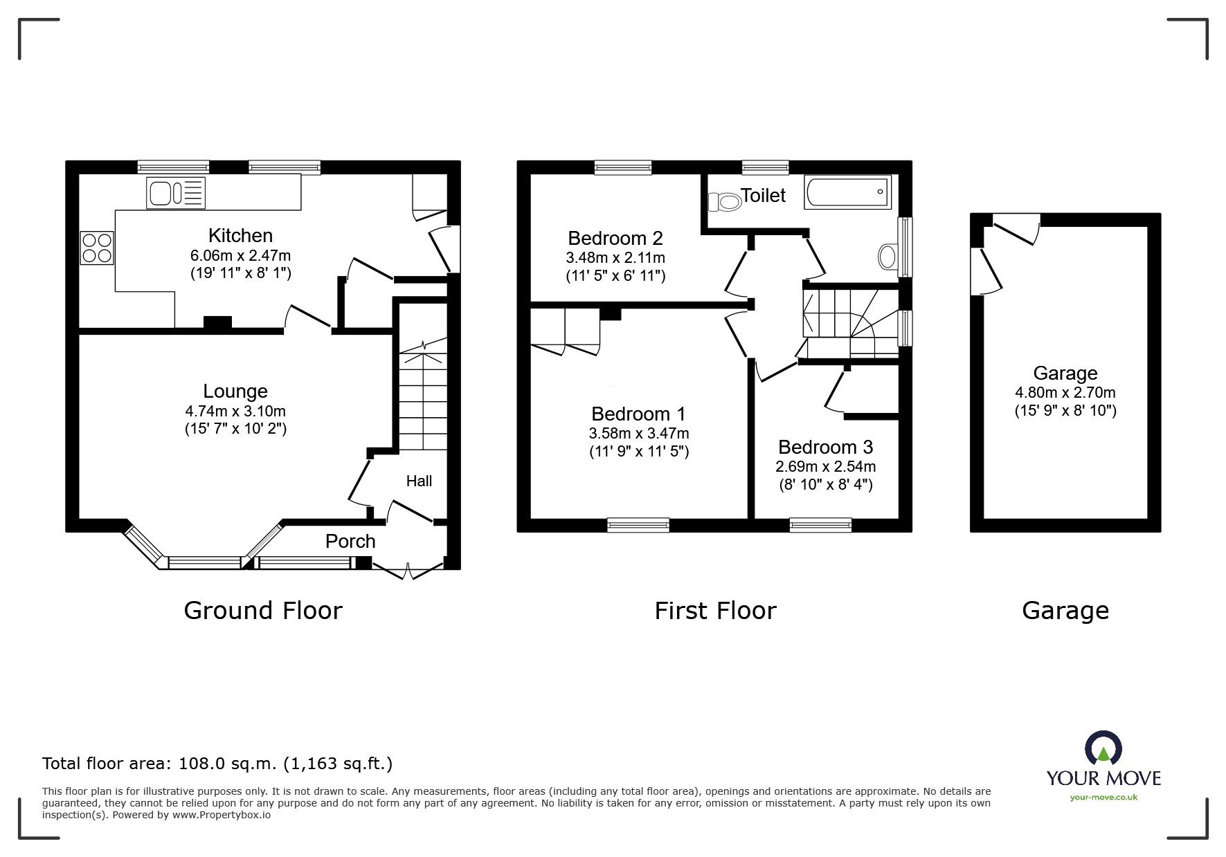 Floorplan of 3 bedroom Semi Detached House to rent, Birchfield Way, Walsall, West Midlands, WS5