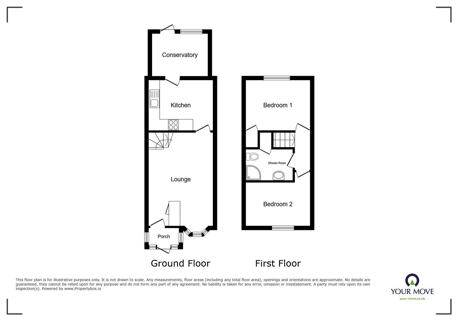 Floorplan of 2 bedroom Mid Terrace House to rent, Great Bridge Road, Bilston, West Midlands, WV14