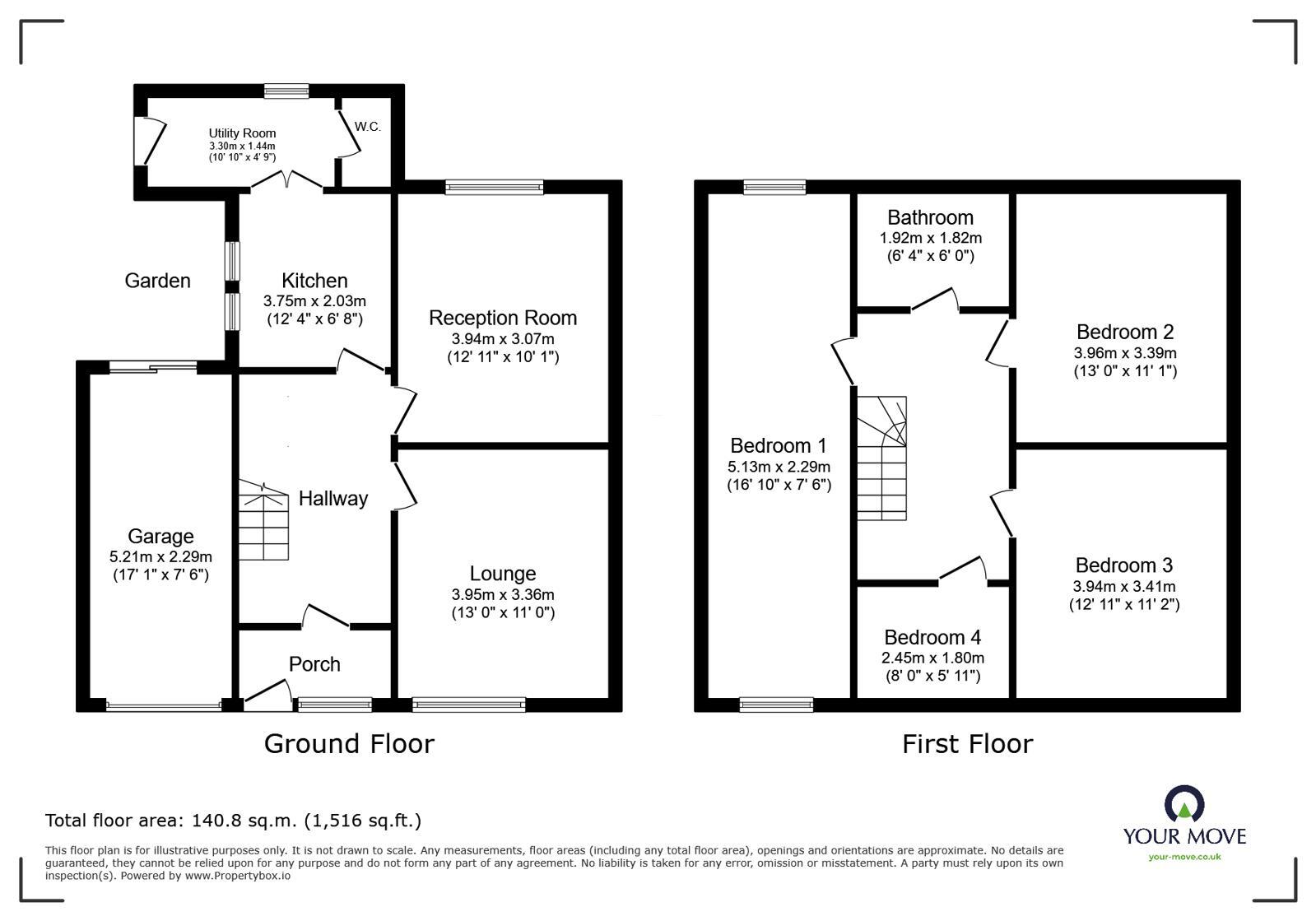 Floorplan of 4 bedroom Semi Detached House for sale, Willenhall Road, Willenhall, West Midlands, WV13