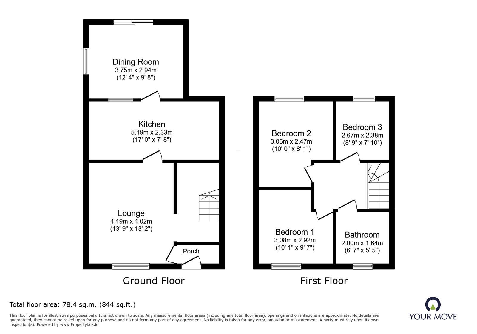 Floorplan of 3 bedroom Semi Detached House for sale, Penderel Street, Walsall, WS3