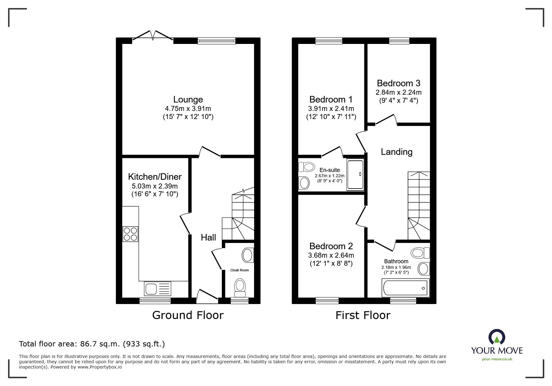 Floorplan of 3 bedroom Semi Detached House for sale, Blackhalve Lane, Wolverhampton, West Midlands, WV11