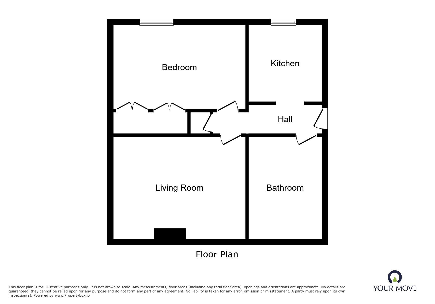 Floorplan of 1 bedroom Flat to rent, Sandalwood Close, Willenhall, WV12