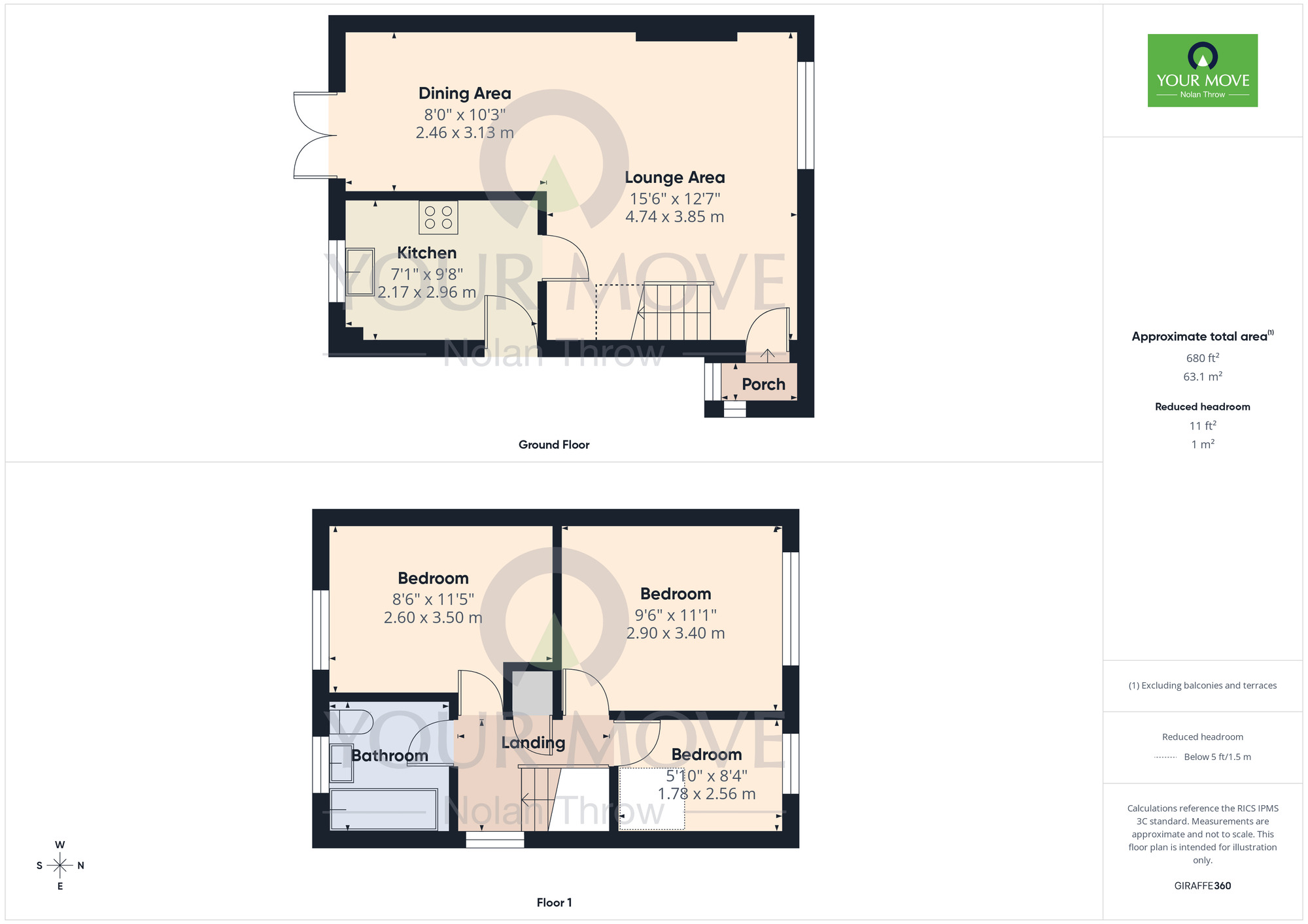 Floorplan of 3 bedroom Semi Detached House to rent, Morgan Close, Rectory Farm, Northampton, NN3