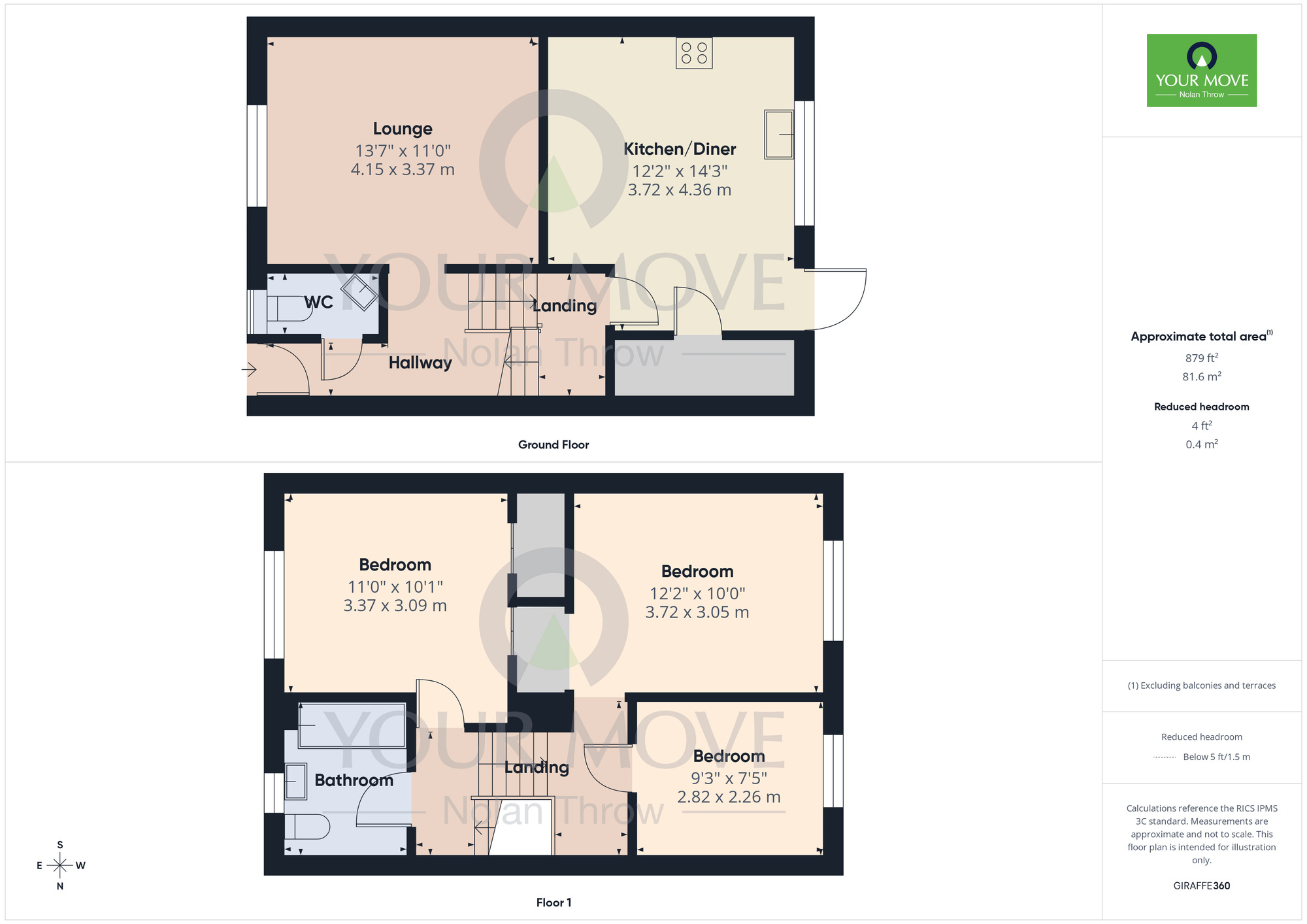 Floorplan of 3 bedroom Mid Terrace House for sale, Pilton Close, Rectory Farm, Northampton, NN3