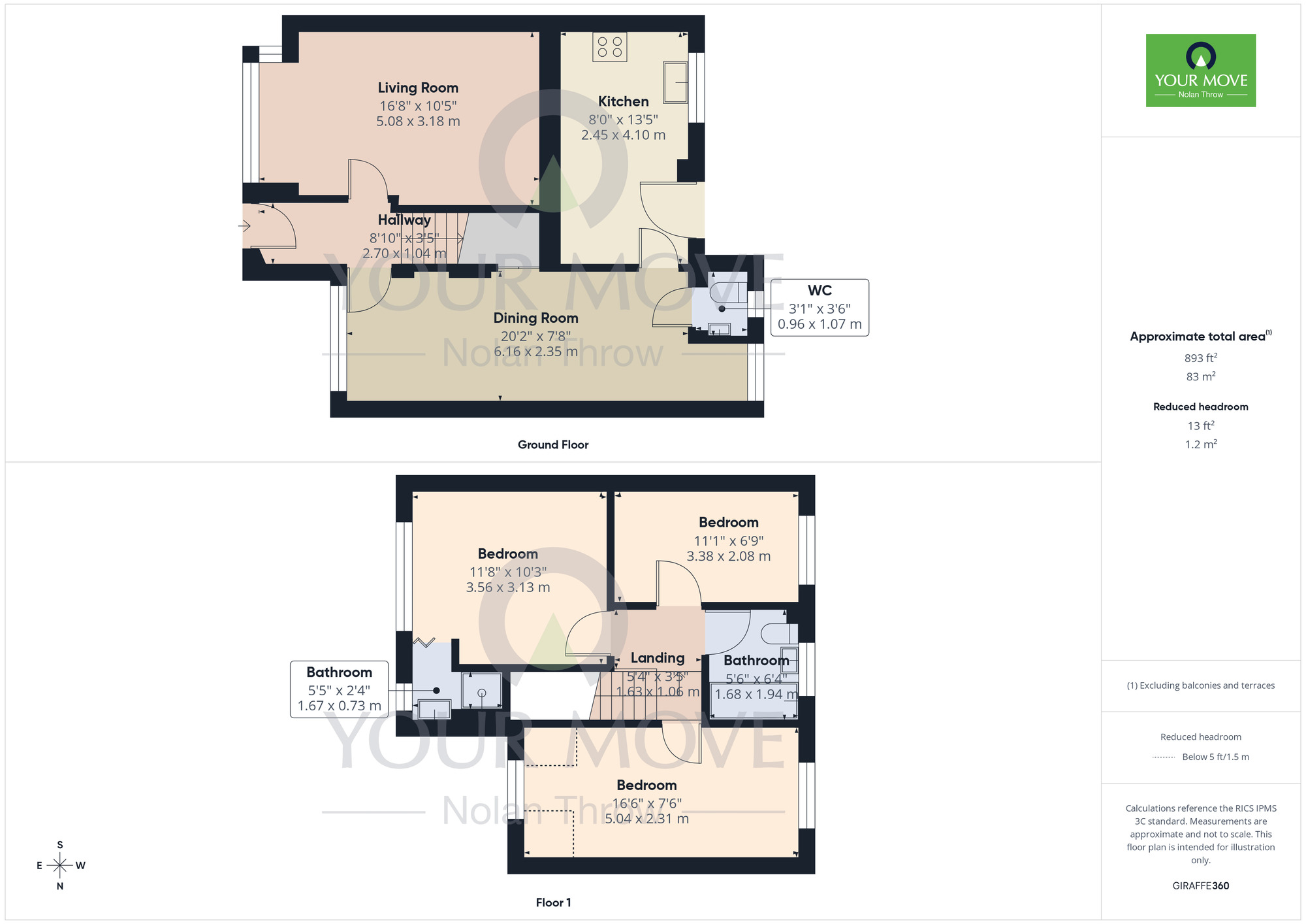 Floorplan of 3 bedroom Semi Detached House to rent, Meltham Close, Northampton, Northamptonshire, NN3