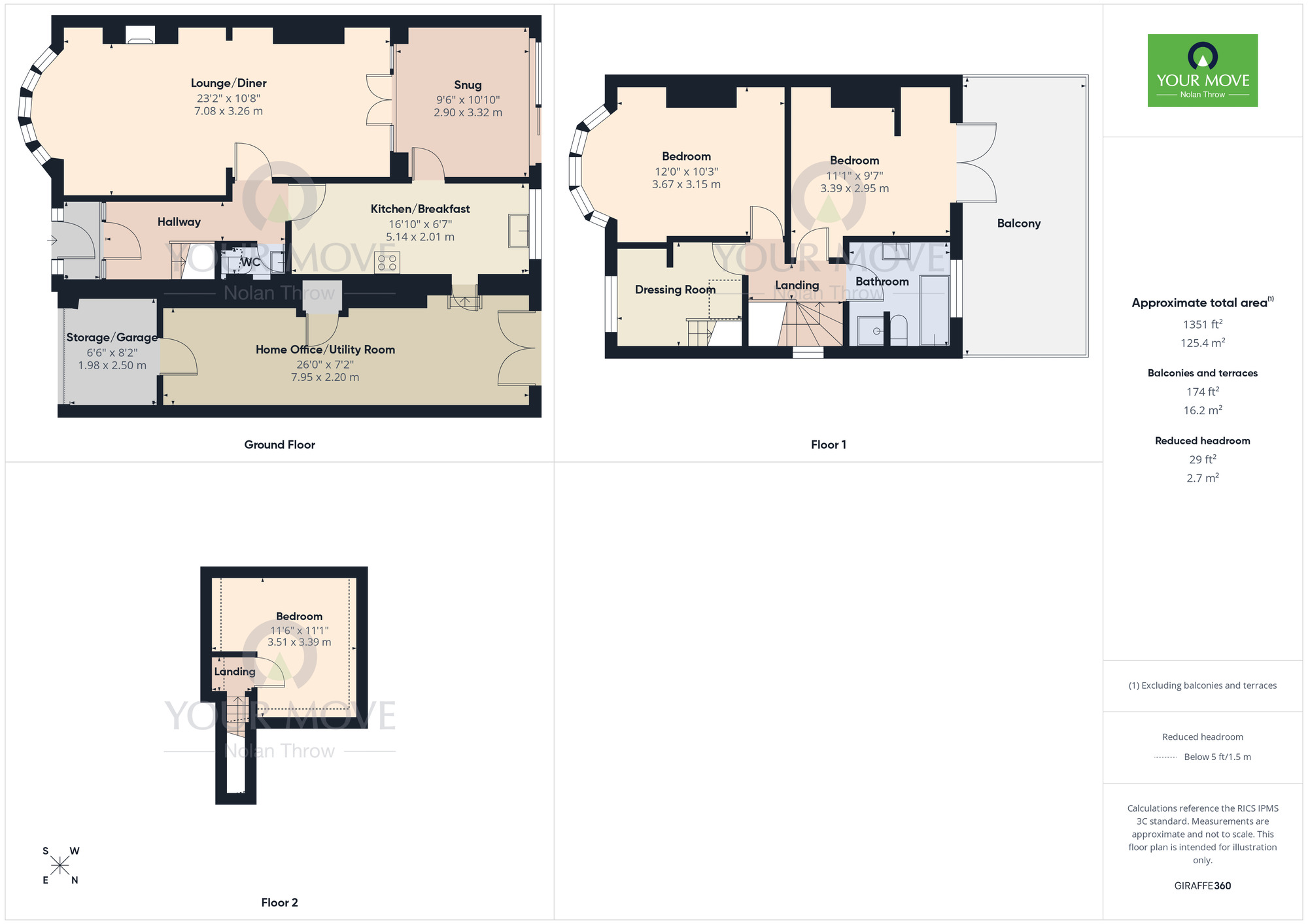 Floorplan of 3 bedroom Semi Detached House for sale, The Ridge, Great Doddington, Northamptonshire, NN29