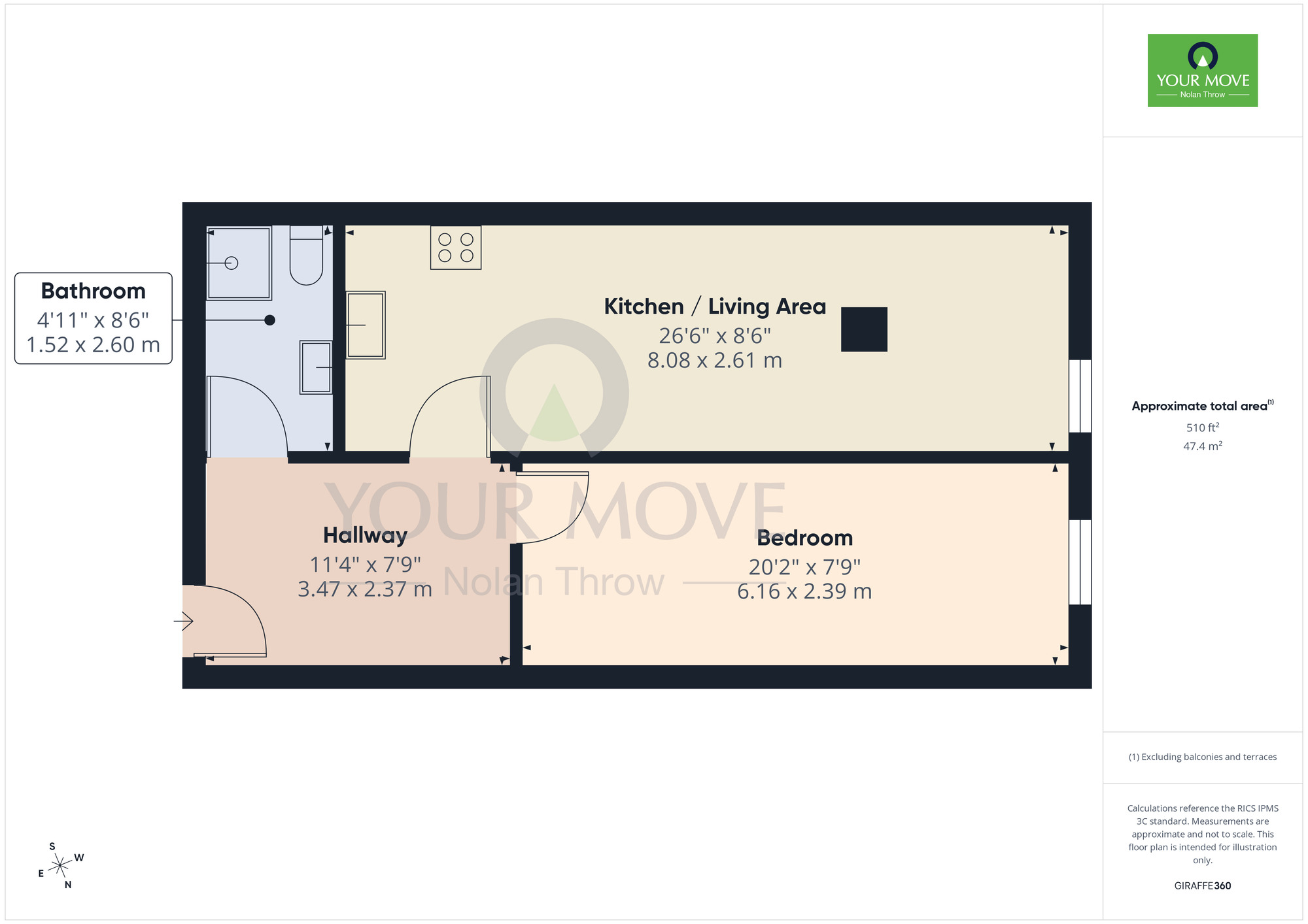 Floorplan of 1 bedroom Flat to rent, Gold Street, Northampton, Northamptonshire, NN1