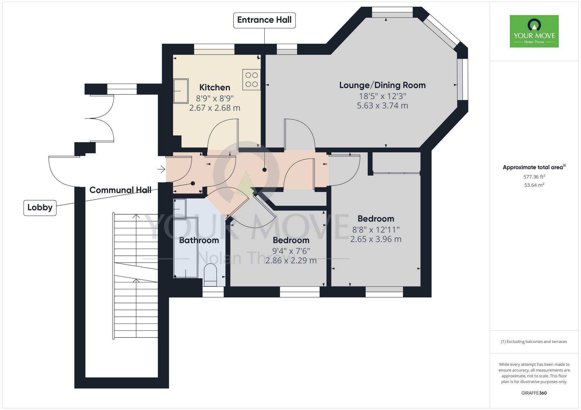 Floorplan of 2 bedroom Flat for sale, Wildacre Drive, Northampton, Northamptonshire, NN3