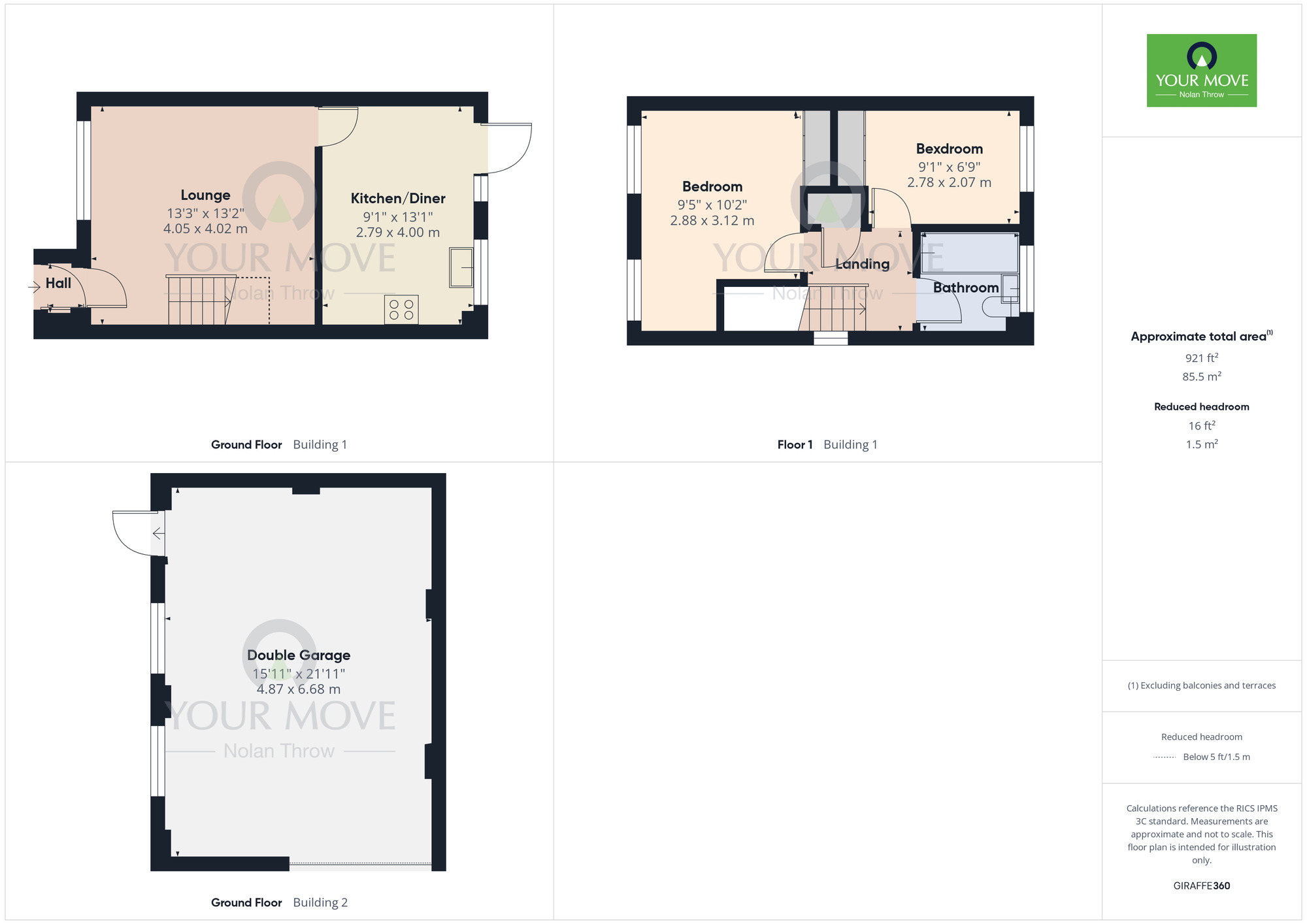 Floorplan of 2 bedroom End Terrace House for sale, Bramcote Drive, Wakes Meadow, Northampton, NN3