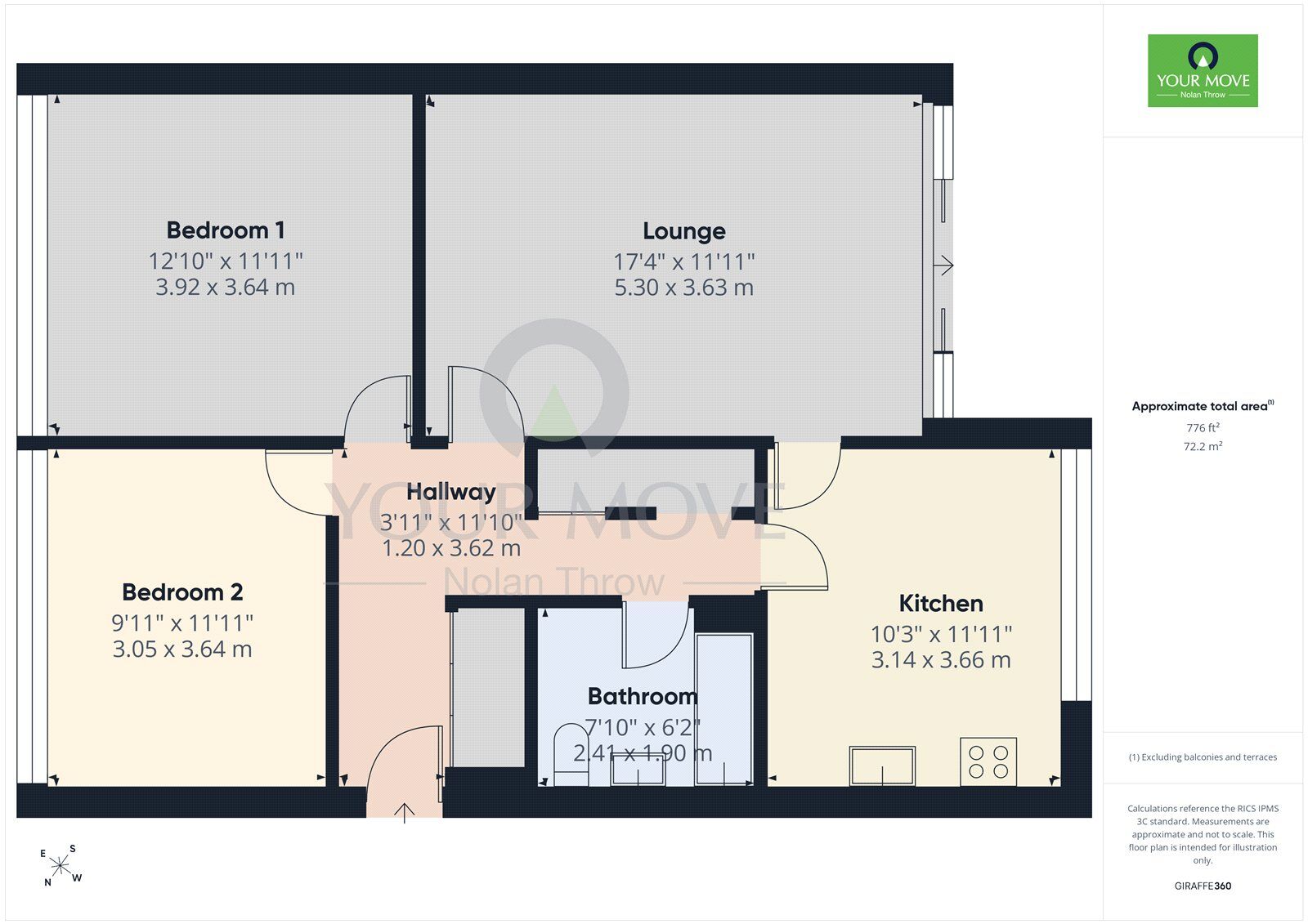 Floorplan of 2 bedroom Flat to rent, Ramsons Avenue, Conniburrow, Buckinghamshire, MK14